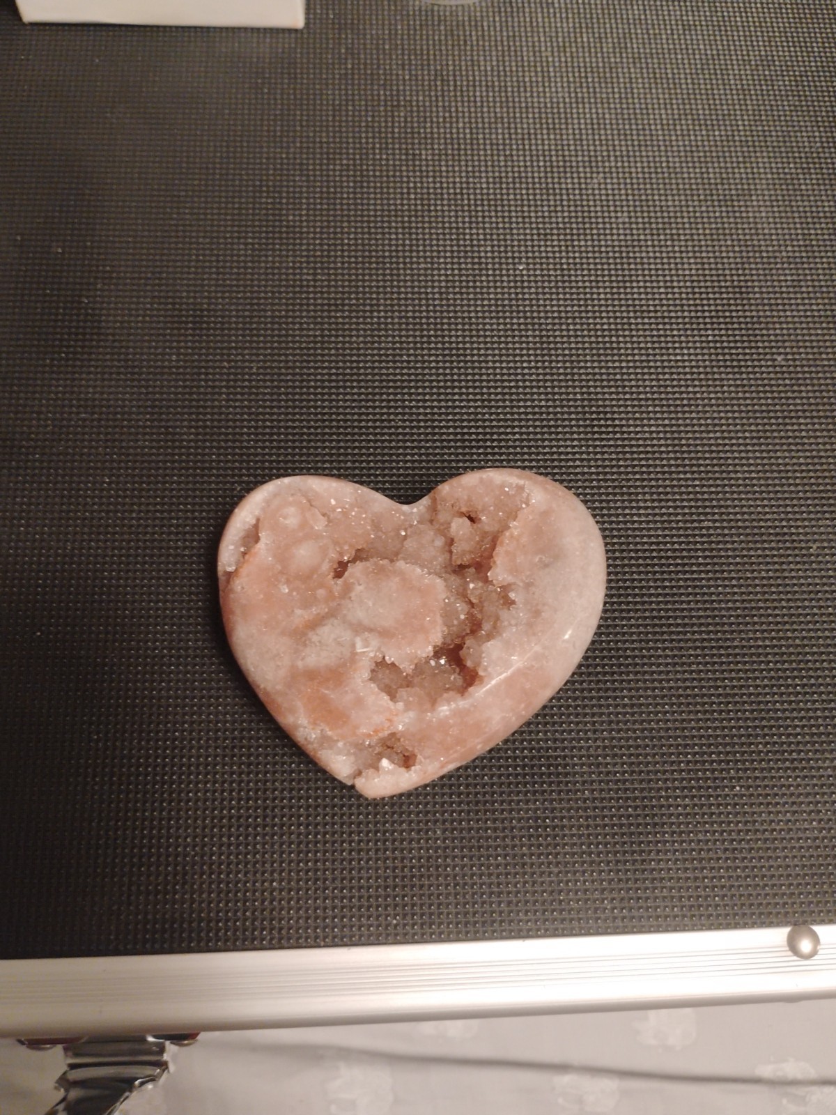 Pink Amethyst Heart! No Stand! 6.34oz!