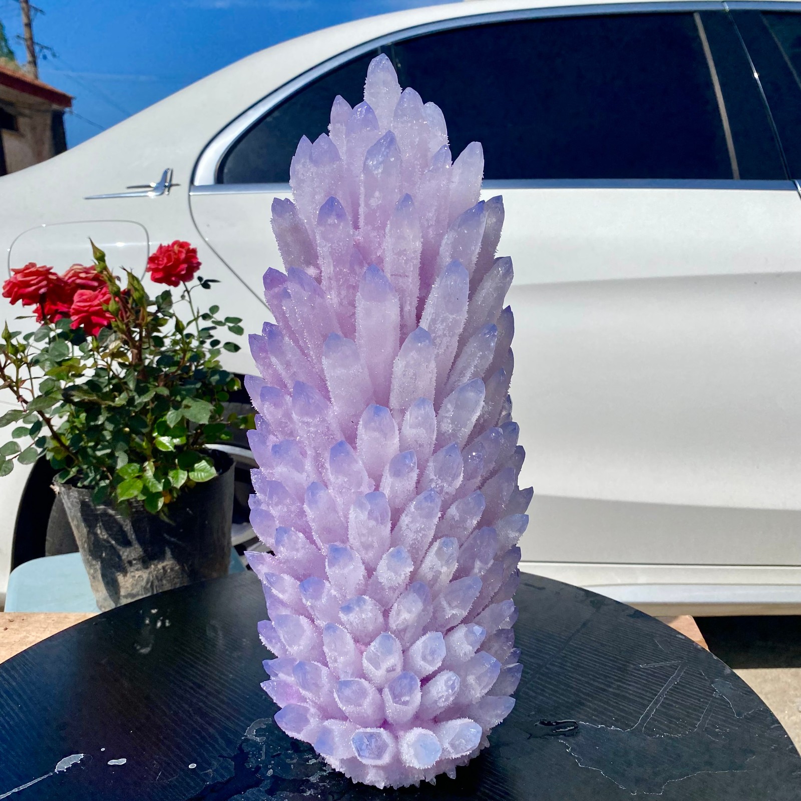 24LB New Find purple Phantom Crystal Quartz Cluster Mineral Specimen Healing