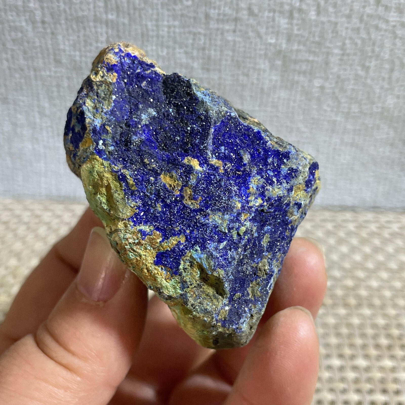 128g Natural blue copper ore quartz malachite crystal mineral specimen