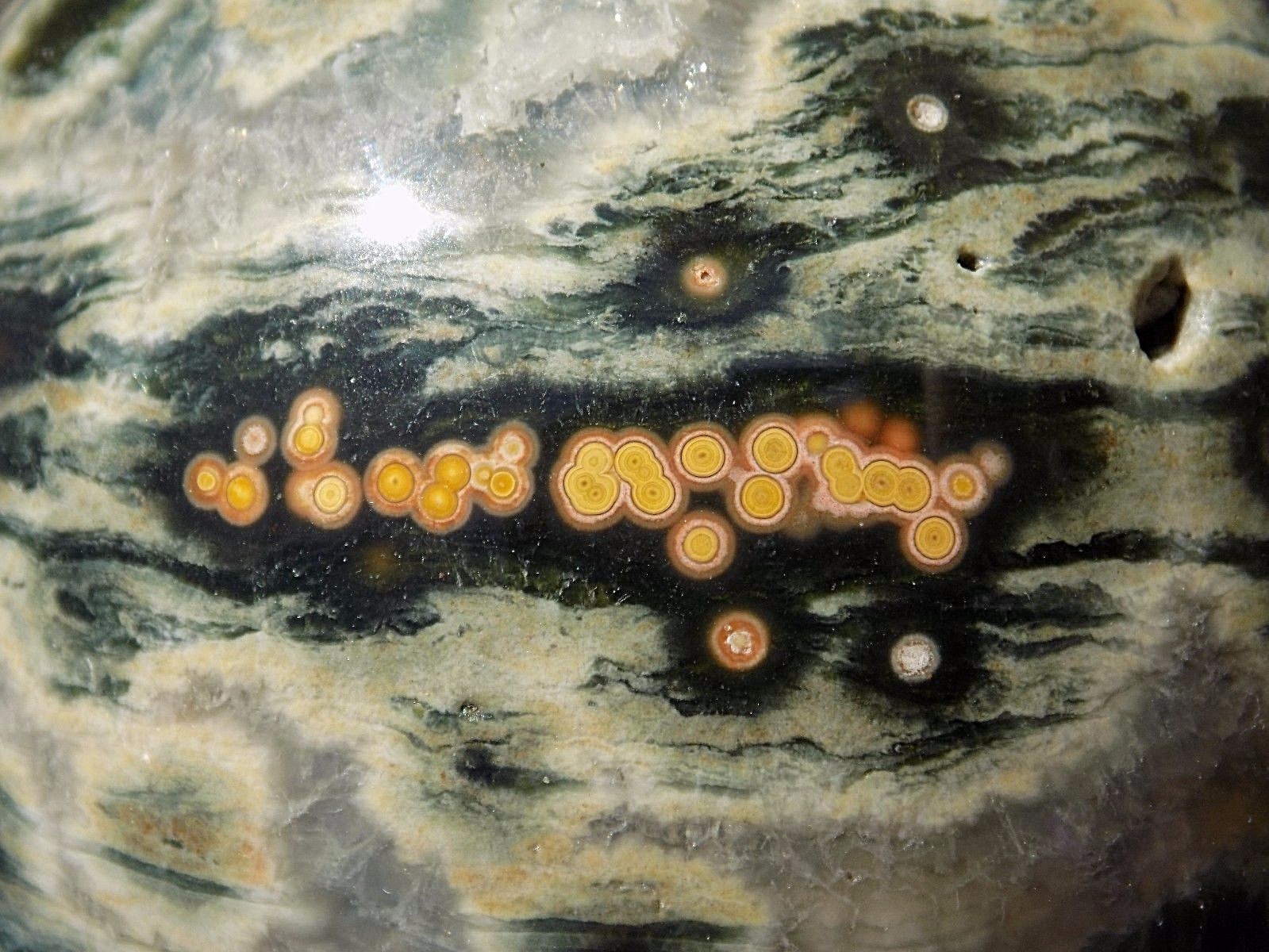 AAA OCEAN JASPER SPHERE MARBLE 75MM OR 2 15/16” 7125