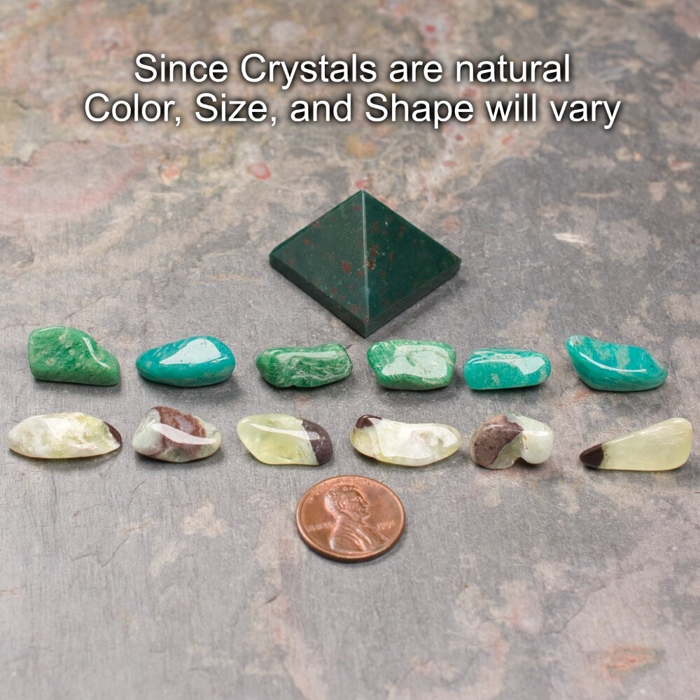 HSFY: Psychic Gifts Mini Crystal Grid Set – Bloodstone, Amazonite & Prehnite