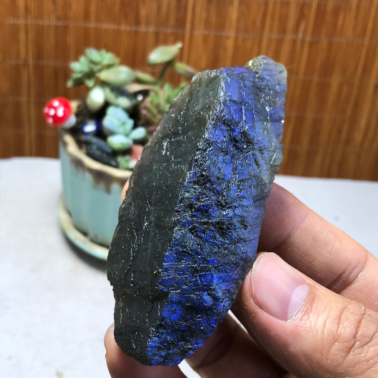 93-38-21mm Natural Labradorite Crystal gemstone Rough Mineral Specimen A5397