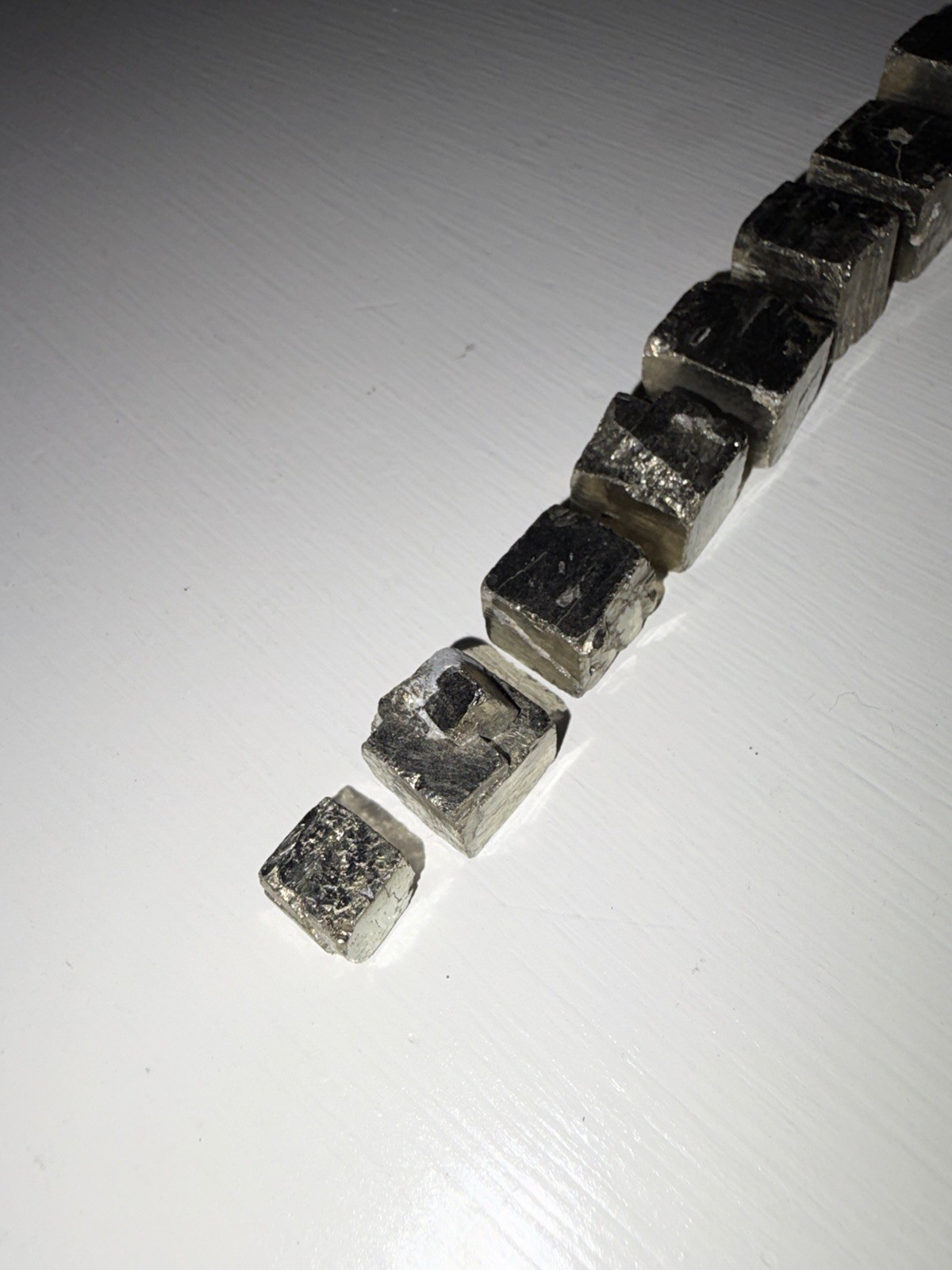 Gold Iron Pyrite Crystal Cubes (12 Cubes) Rough Raw Fools Gold 8.4oz