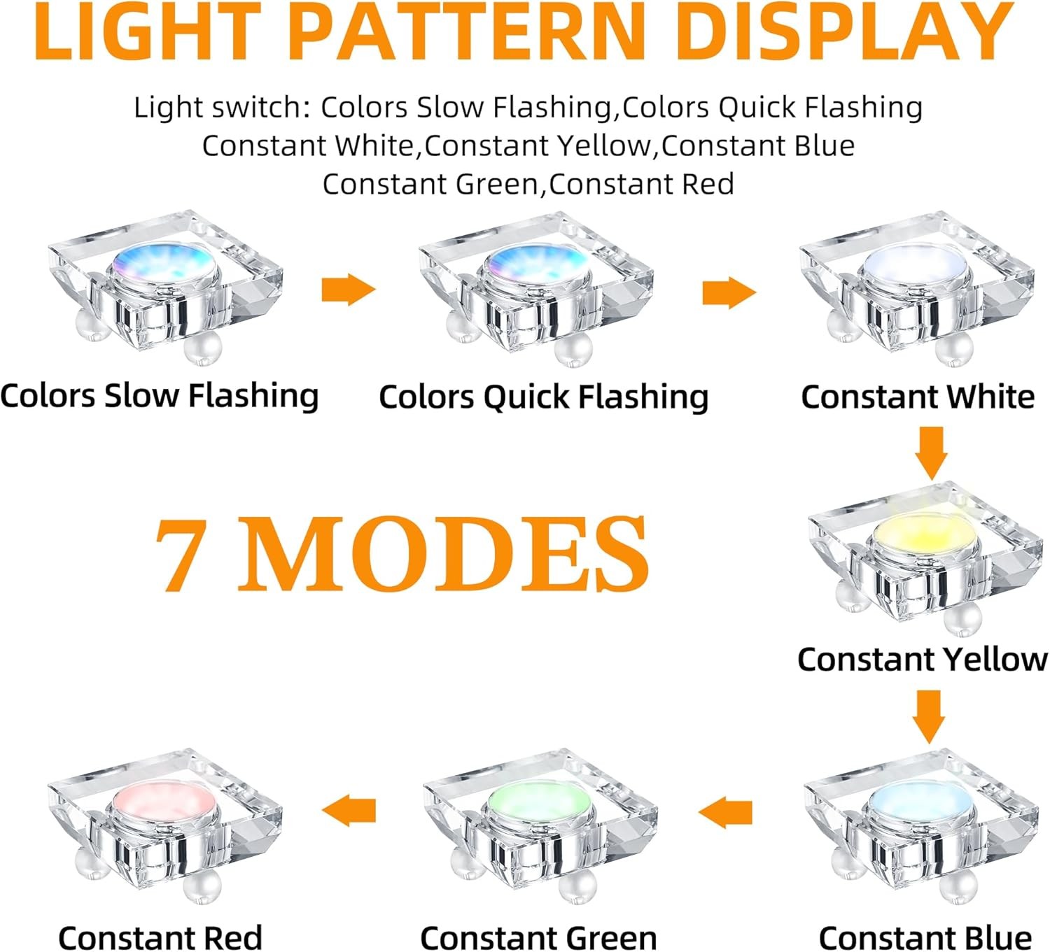 EUSTUMA LED Light Base Crystal Display Stand In A Variety of Colors,Lighted Up S