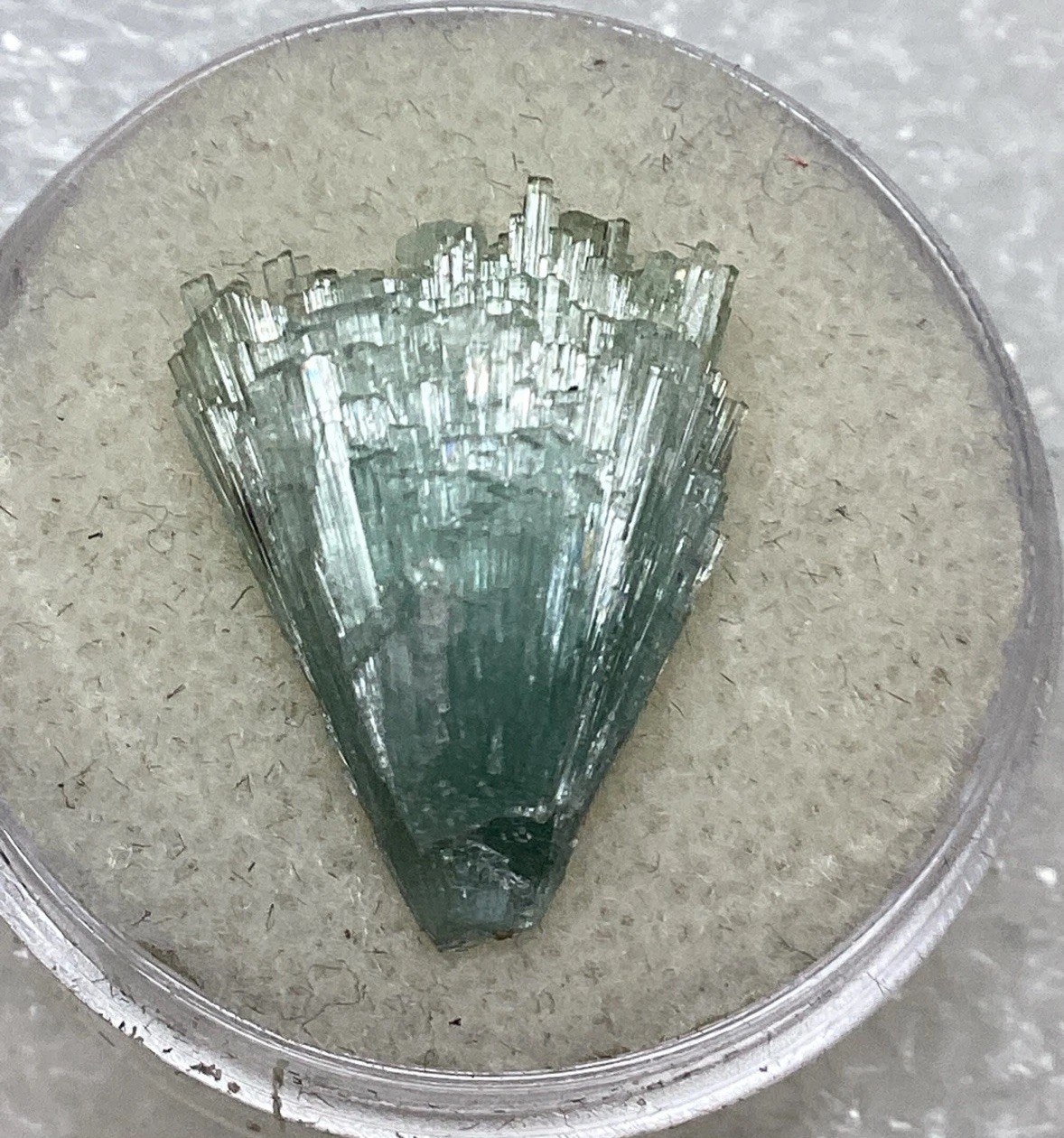 Natural Fan Crystal Flat Back Blue Tourmaline 10 Carats Afghanistan #1
