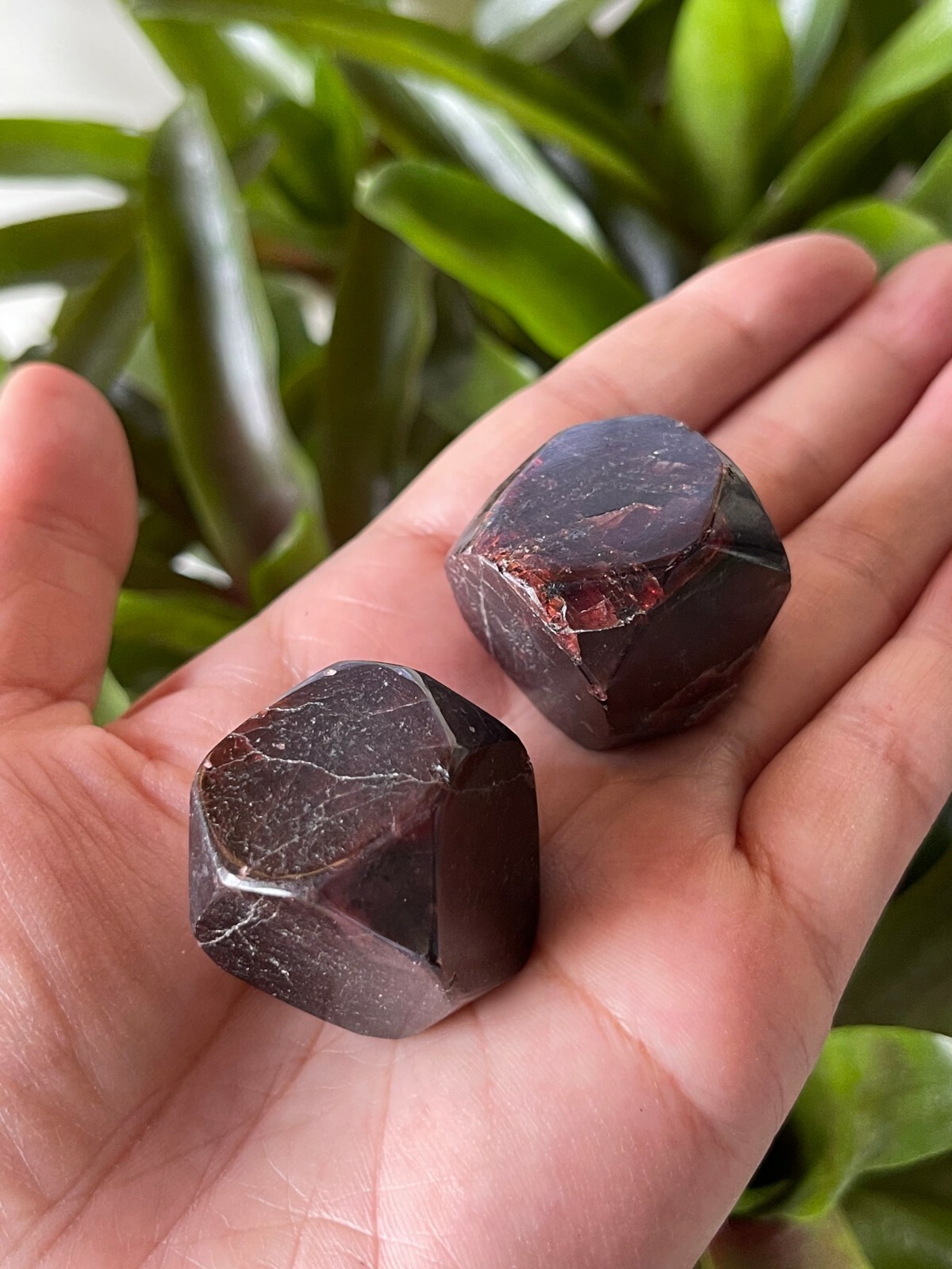 Large Almandine Garnet Faceted, 1″ to 1.5″ Polished Garnet Free Shape, Bulk Lot