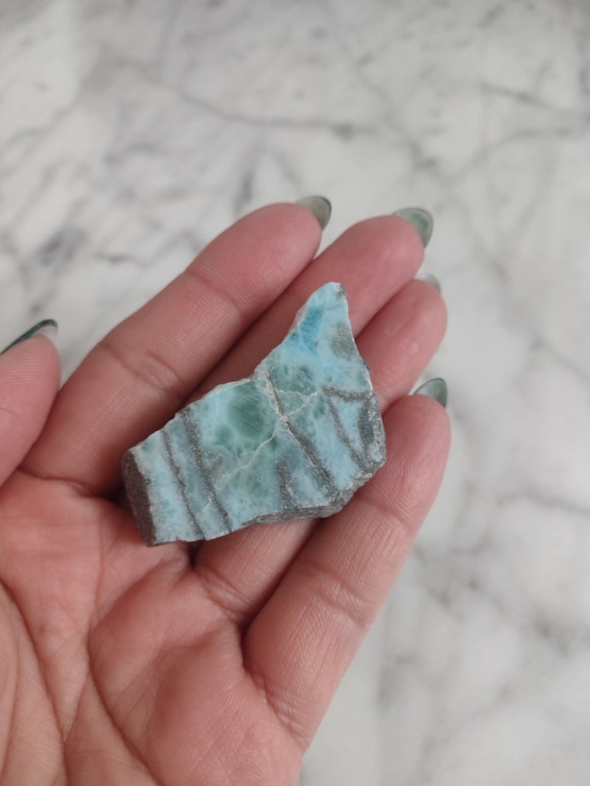 Dominican Republic LARIMAR Stone Specimen Crystal Polished Rare Stone L7