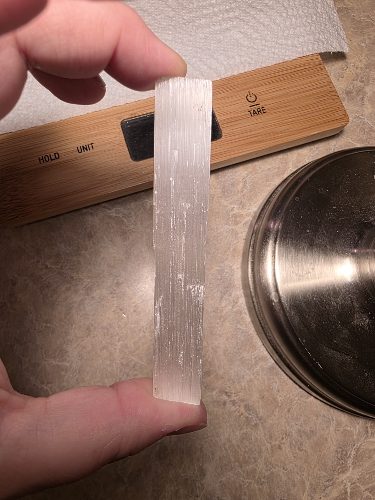 Clear Selenite Gypsum Crystal Wand/Stick Mineral Specimen Lot of 4 Pieces
