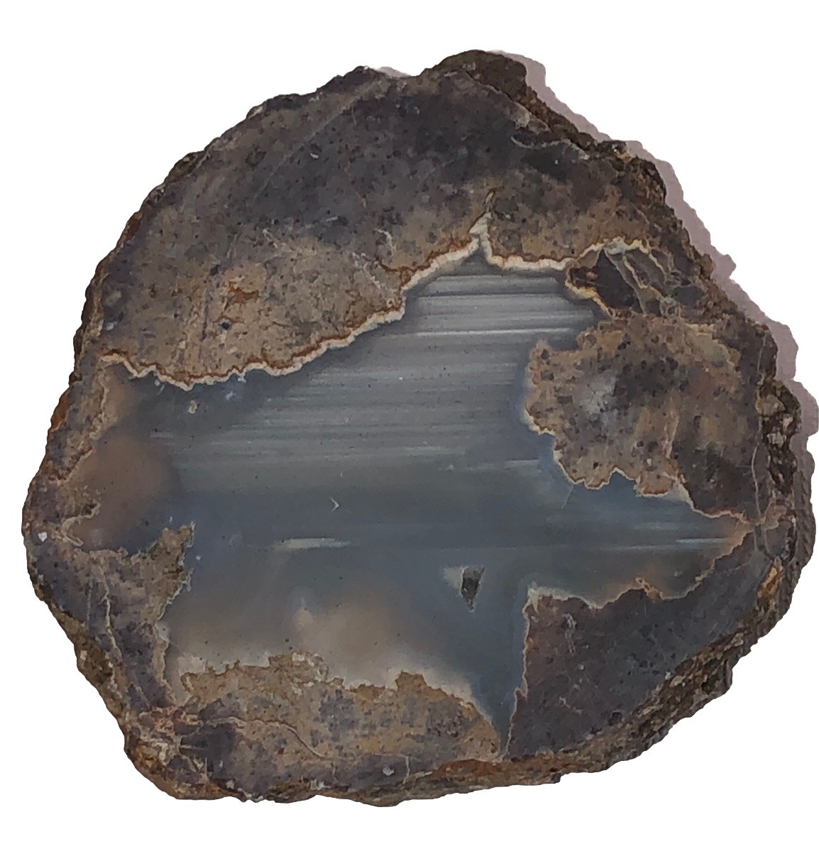 5.25” X 3.5” 4 lb. Western Washington Thunder Egg Geode Polished Agate