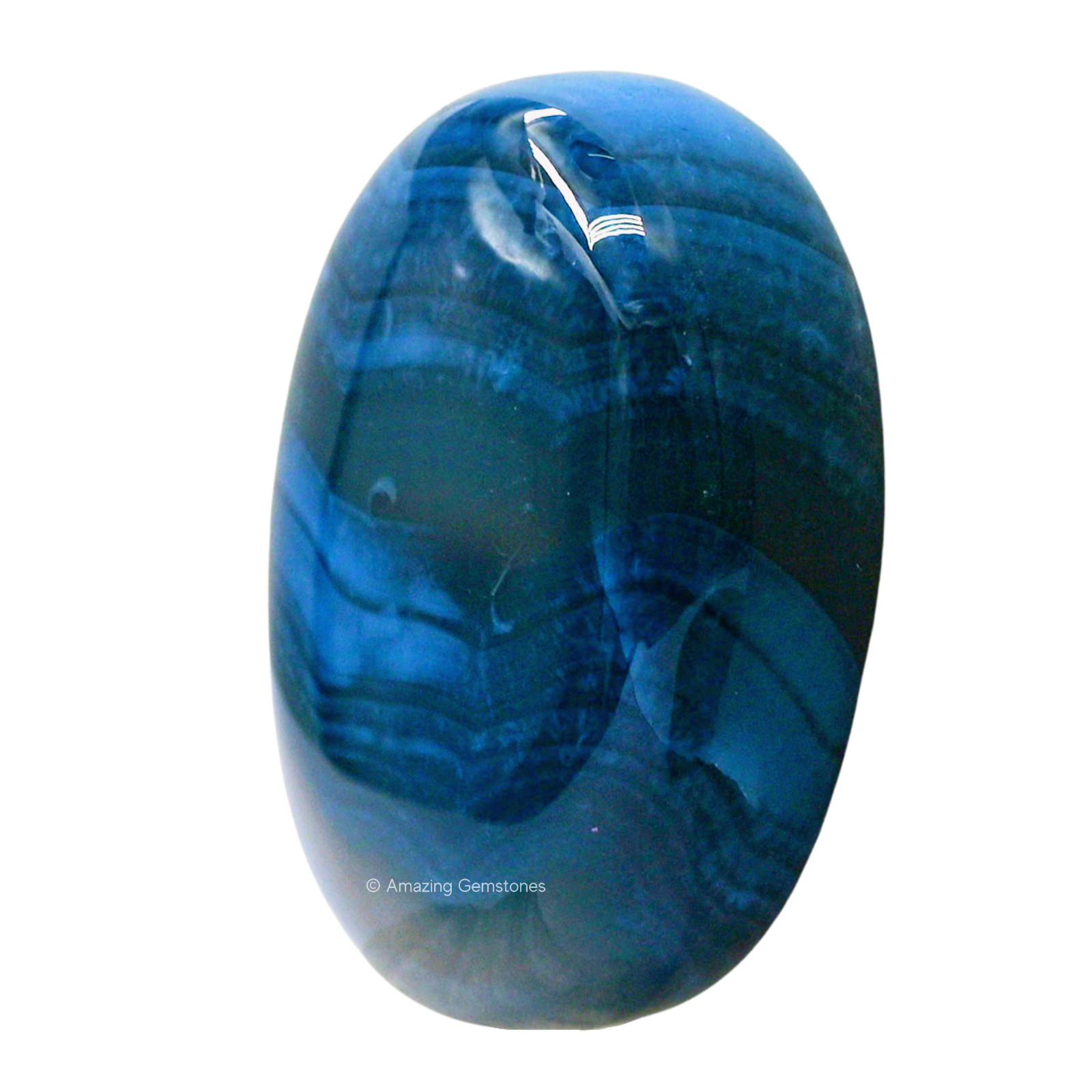Blue Onyx Crystal Palm Stone