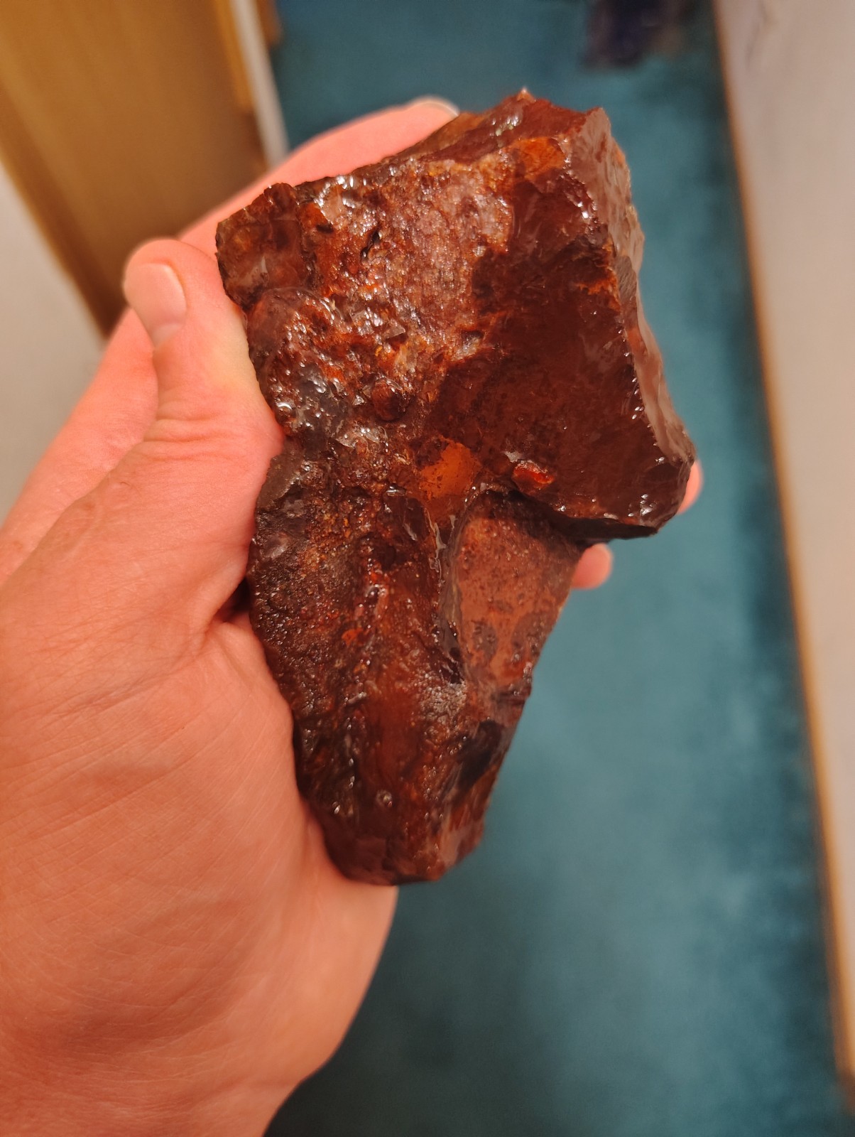 100% NATURAL Druzy Red Plume Agate/jasper/Quartz multi-color approx.6in 1lb 10oz