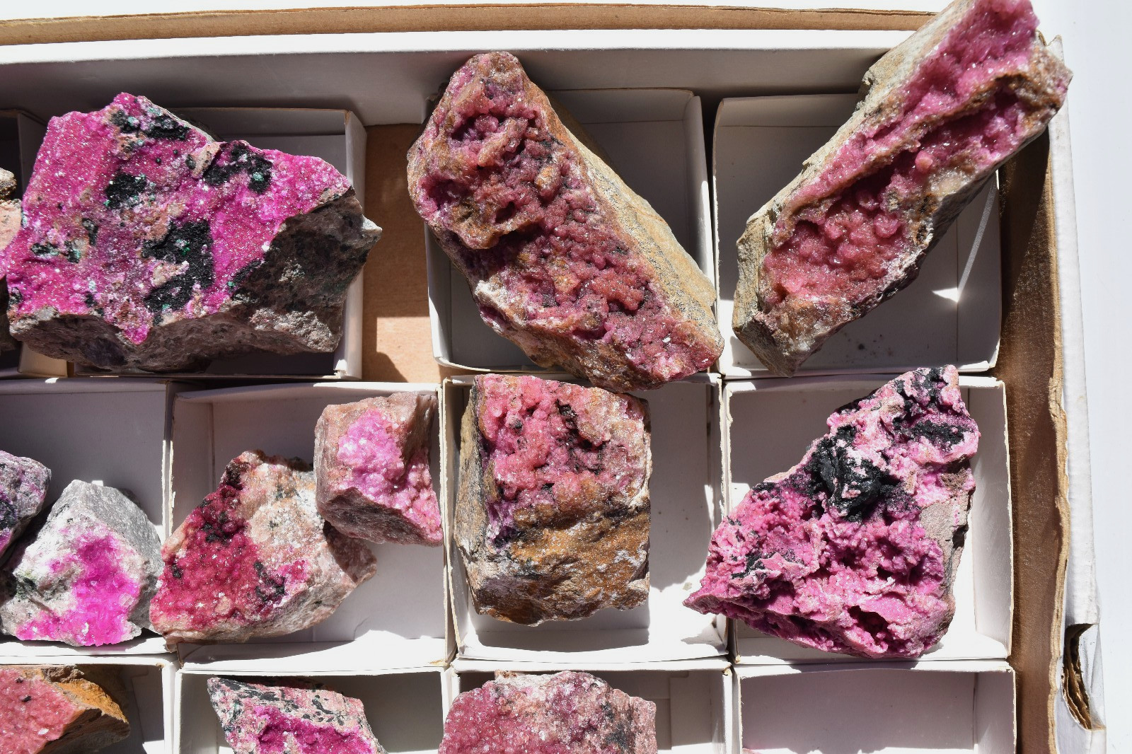 WHOLESALE Cobaltoan Calcite from Congo 3 kg 35 pieces # 5761