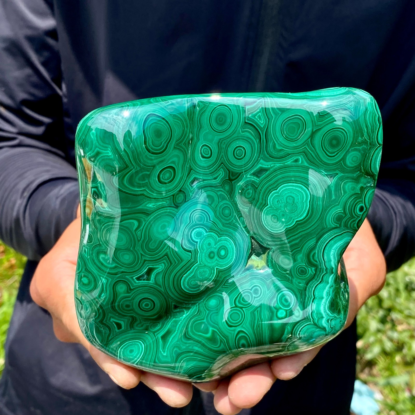 2.4LB Natural Polished Malachite Mineral freeform specimen Reiki Stone Healing