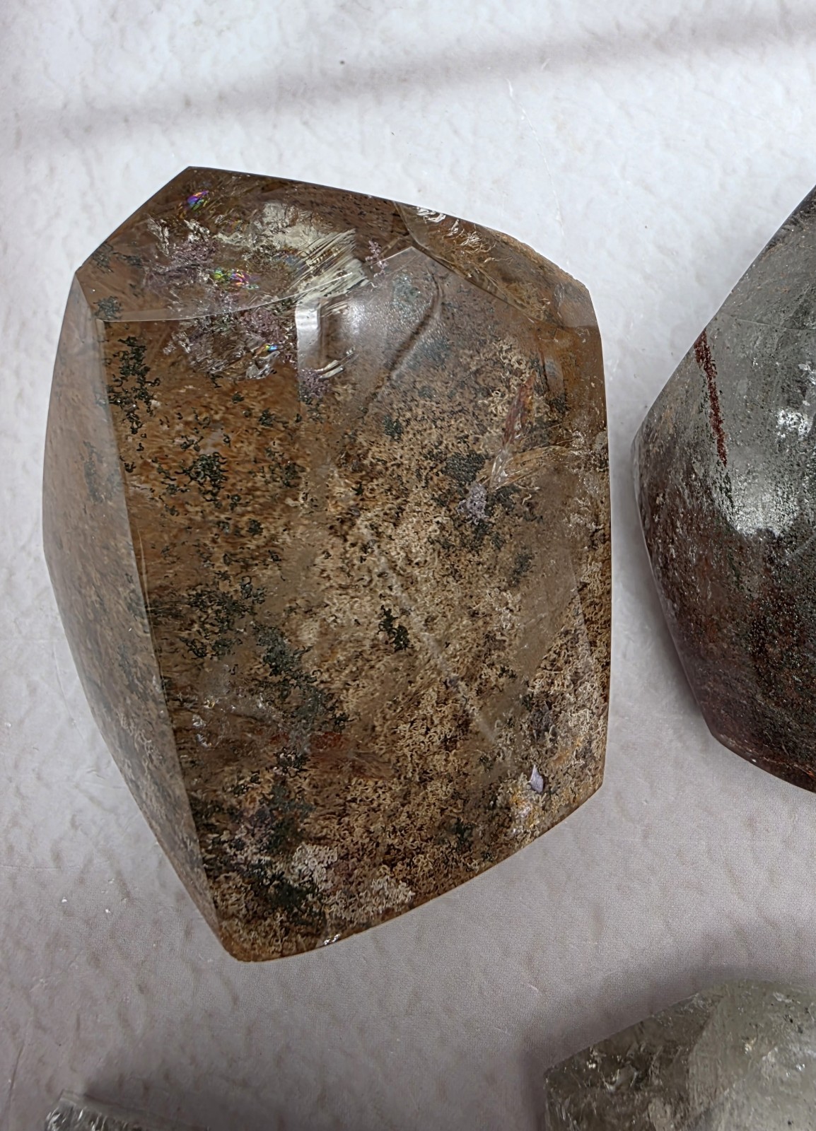 Garden Quartz Freeform Wholesale Lot 4 Pieces, Hand Carved And Polished 1+ Pound