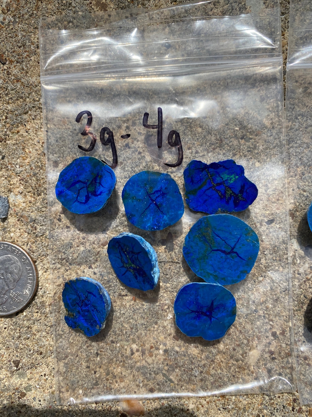 Azurite & Malachite Blueberry (Half Polished) from Poteryaevskoe Mine, Siberia