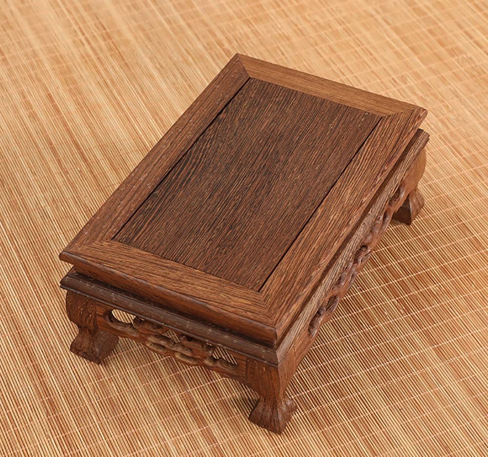 Chinese Wooden Rosewood Base Rectangular Chicken Wing Wood Carved Stand Base …