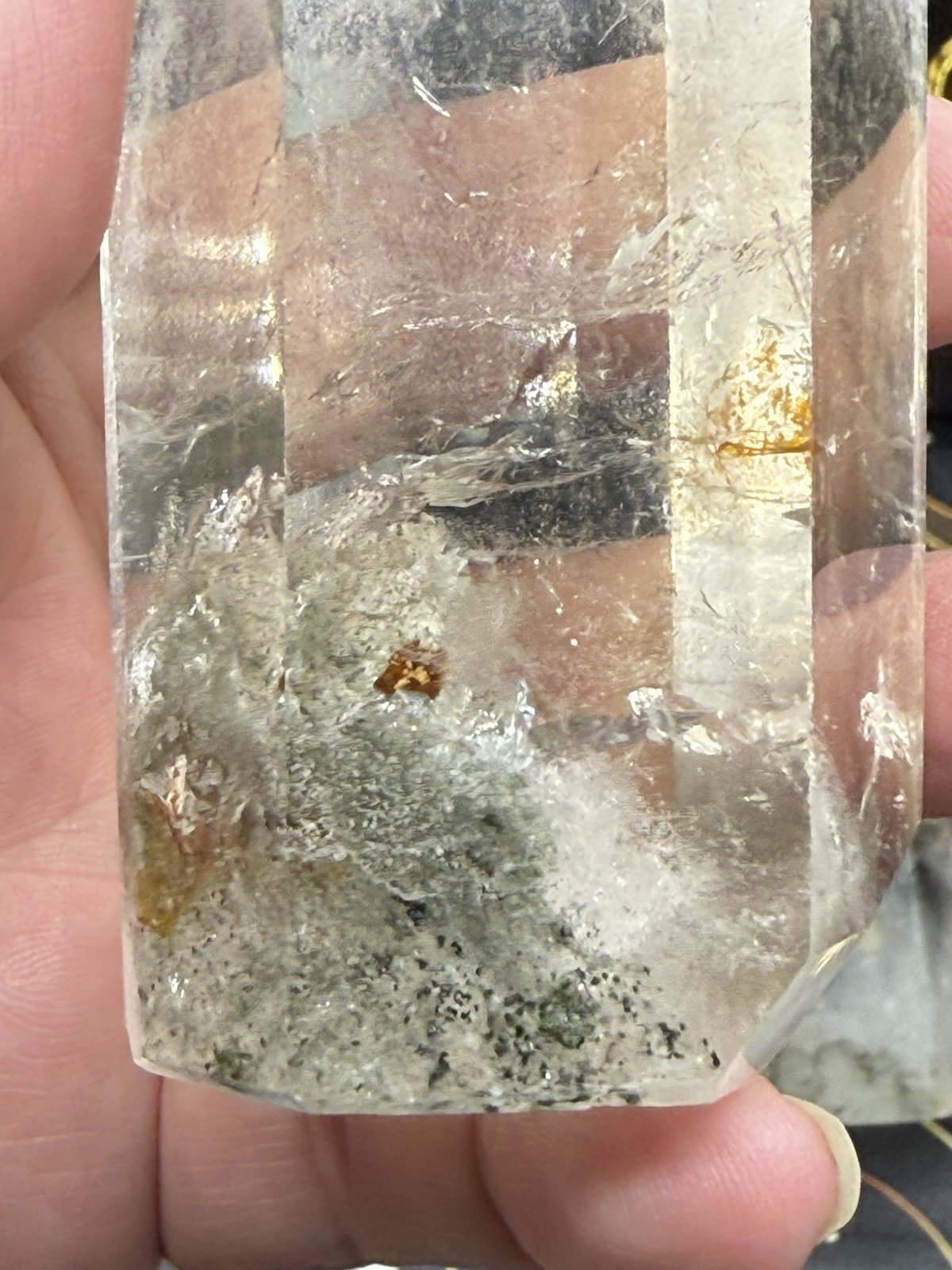 Natural Garden Quartz Lodolite Chunky Tower Freeforms Free ship & Gift