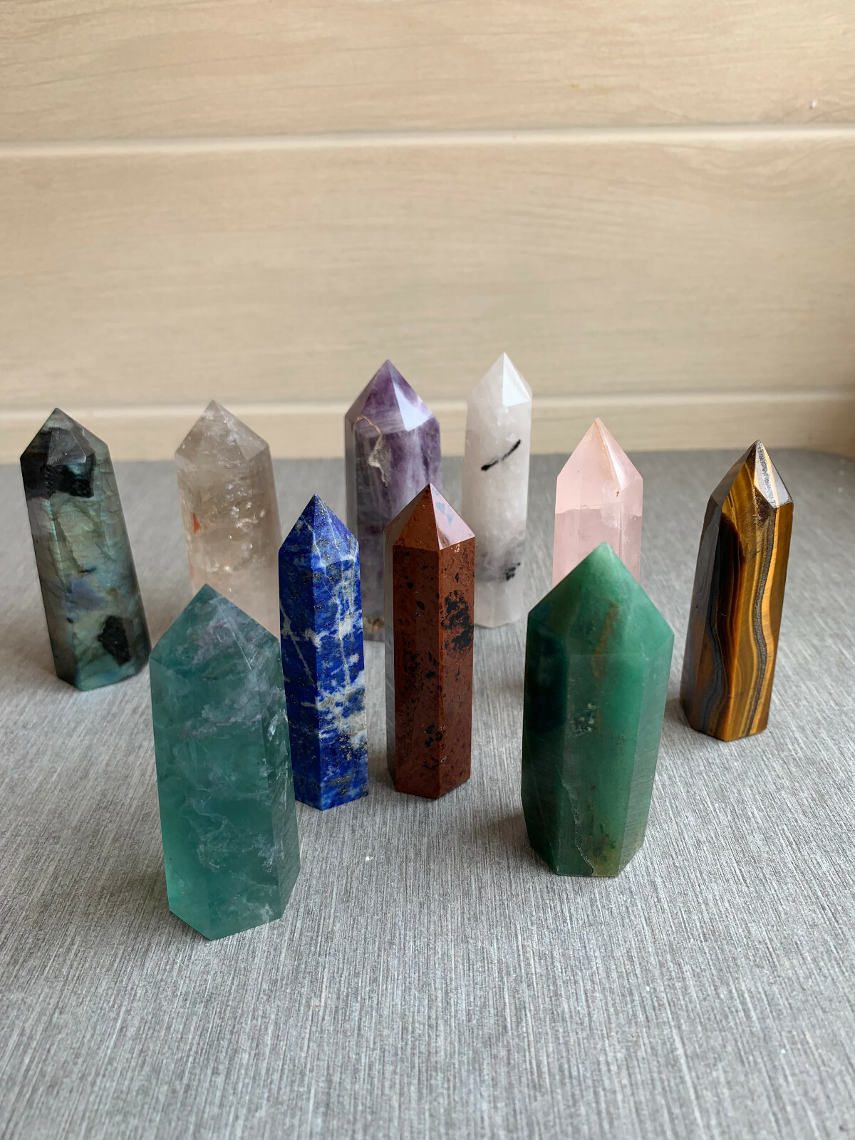 10pcs Natural crystal tower quartz obelisk crystal wand point healing random