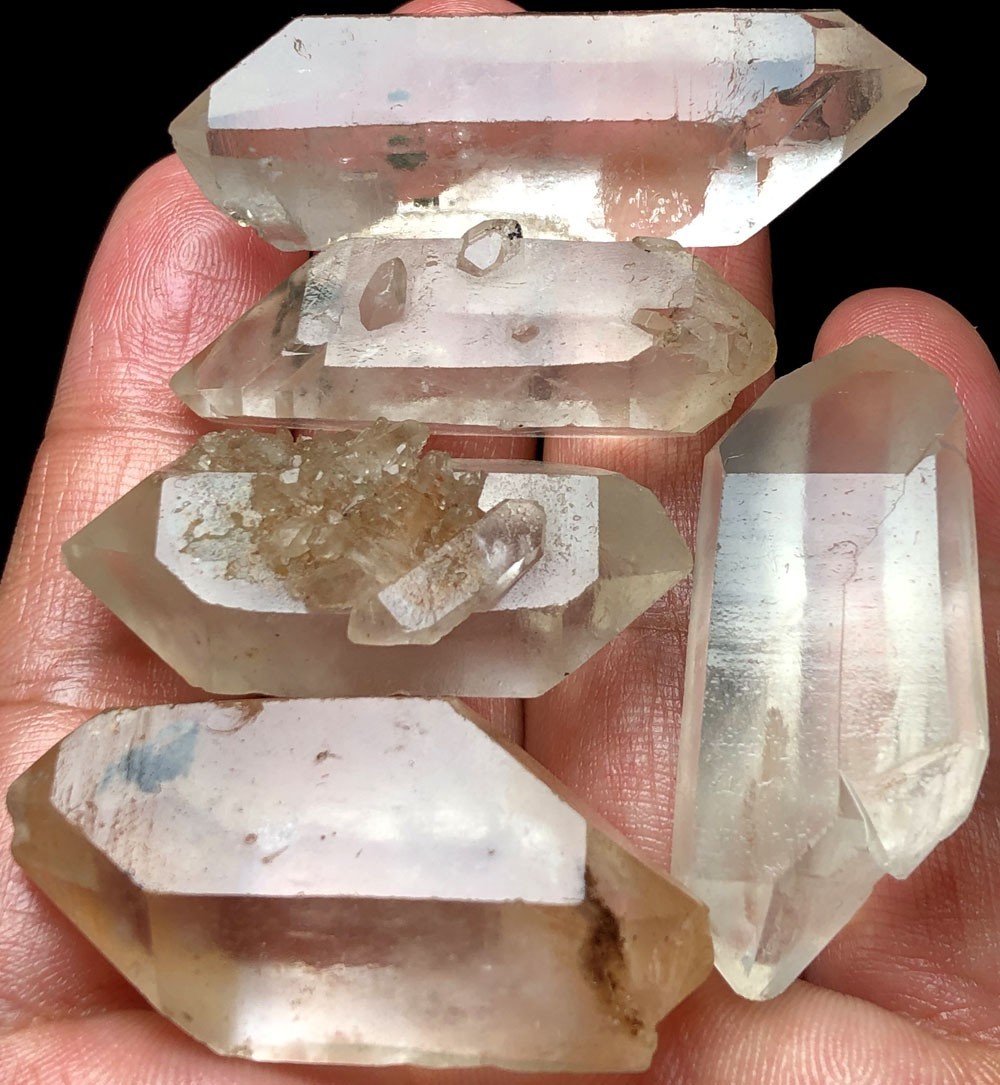 96g 5PC Himalayan crystal Natural Lemurian Quartz Lemurian Crystal Point DT t819