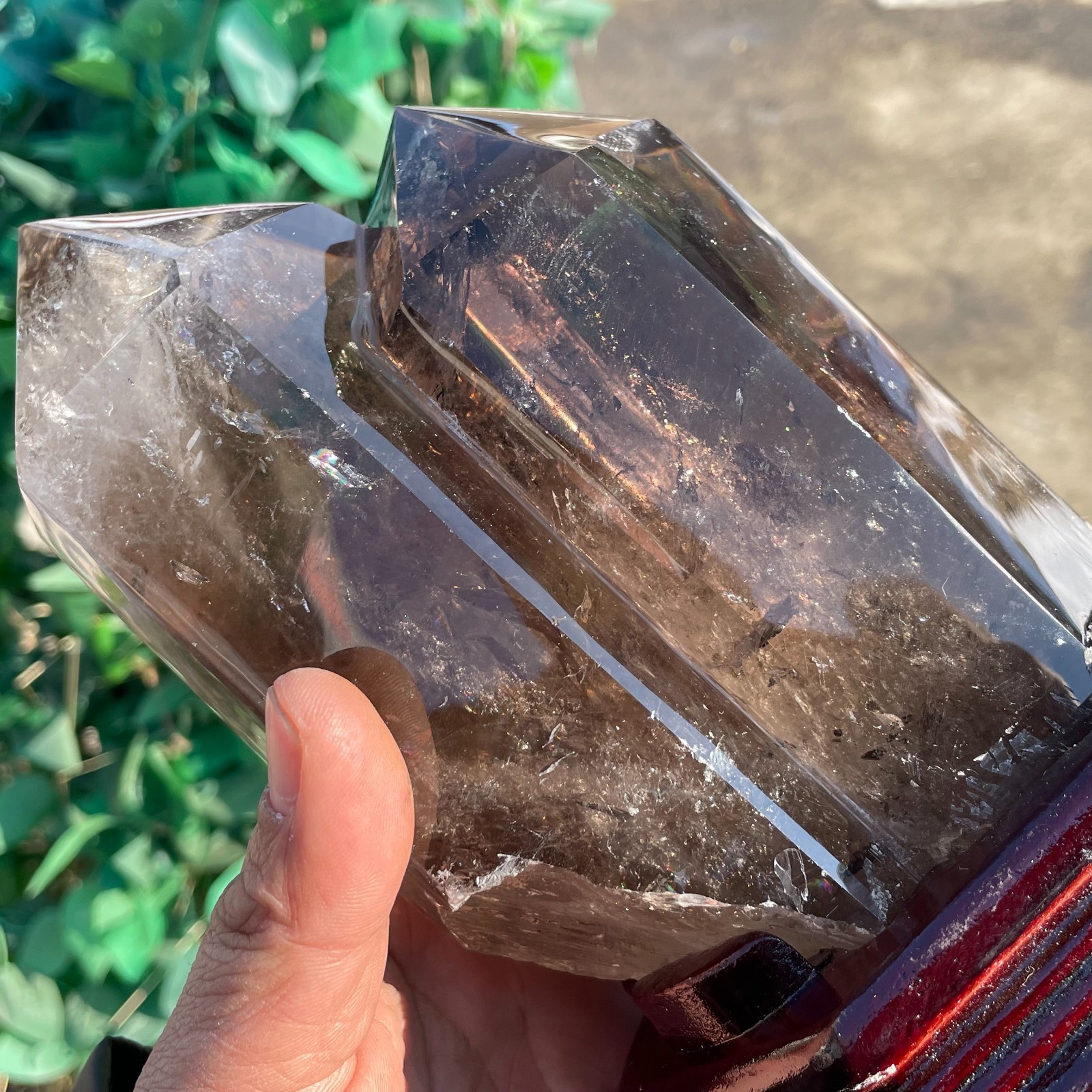 All 4.5LB Natural Smoky Quartz Obelisk Crystal Double Point Healing C2630