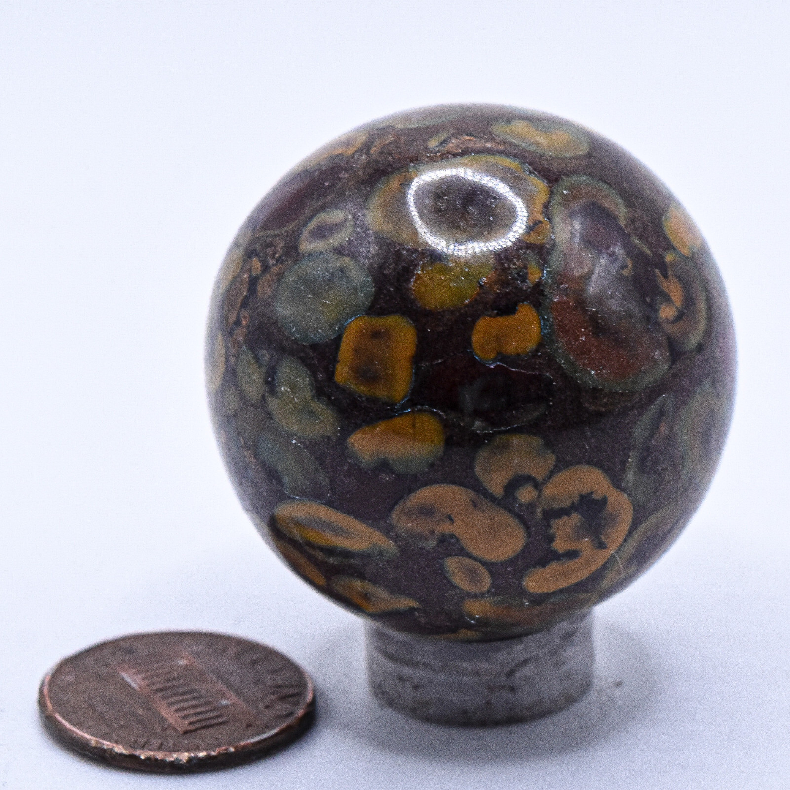 36mm Ajooba Jasper Sphere Natural Fruit Jasper Crystal Ball Mineral Stone India