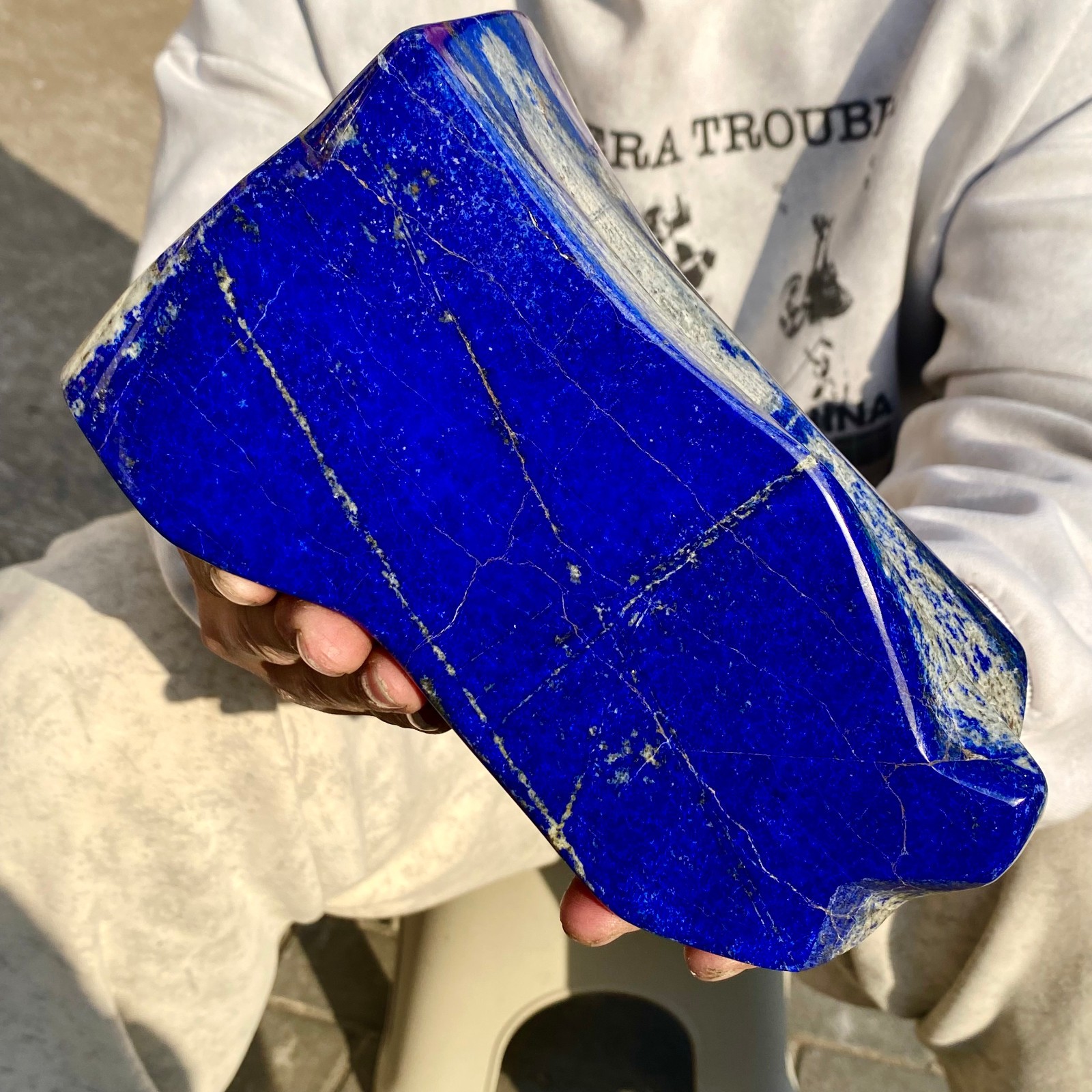 7.3LB Natural Stone Lapis Lazuli Freeform Polished Crystal Mineral Specimen