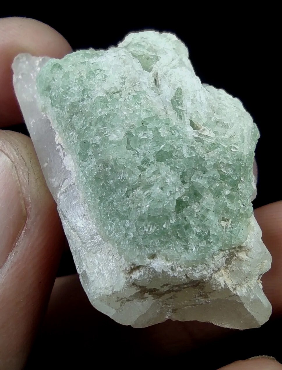 Aesthetic Tourmaline Crystals With Kunzite Crystal From Afghanistan.