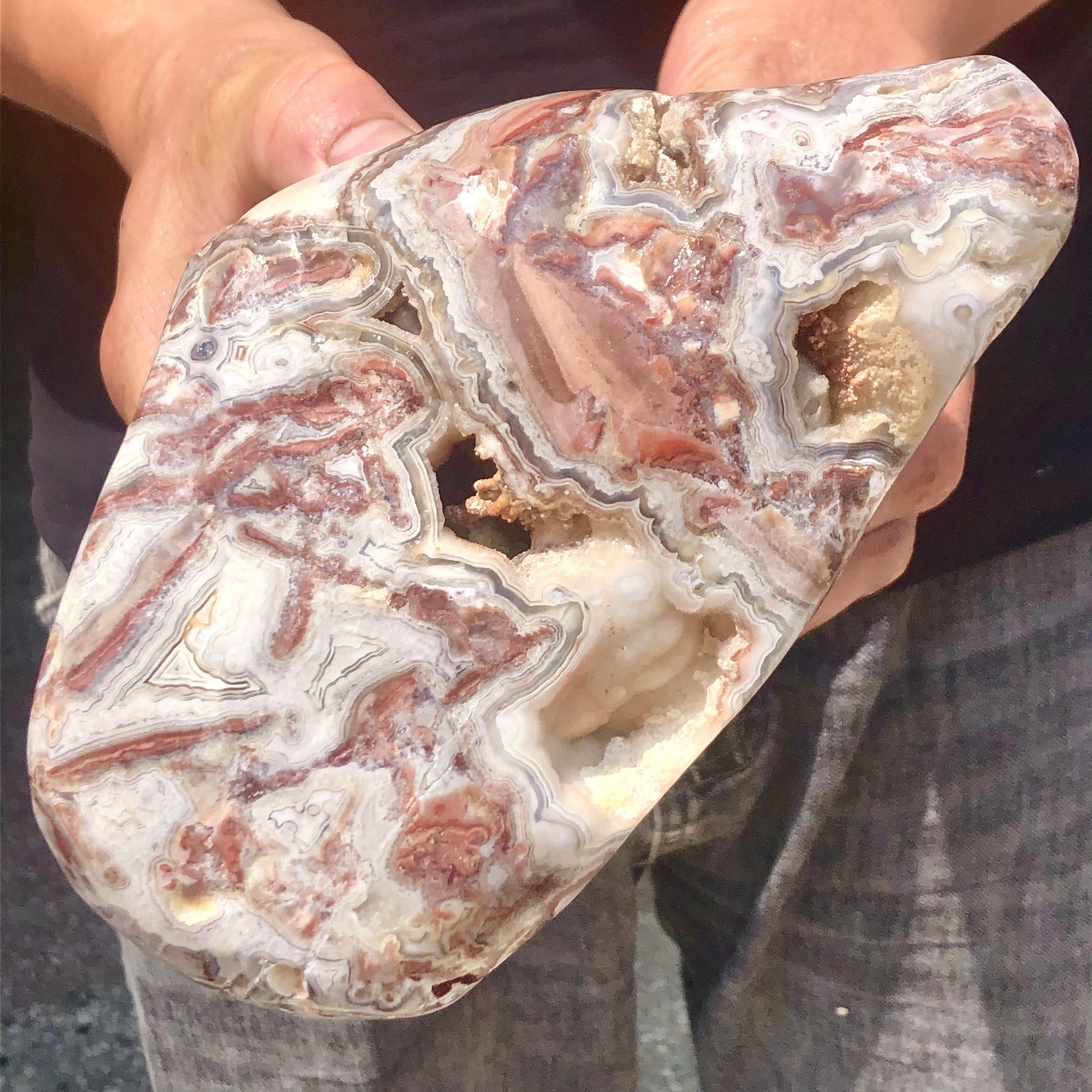 5.76lb Natural Crazy agate stone quartz crystal cluster mineral samples