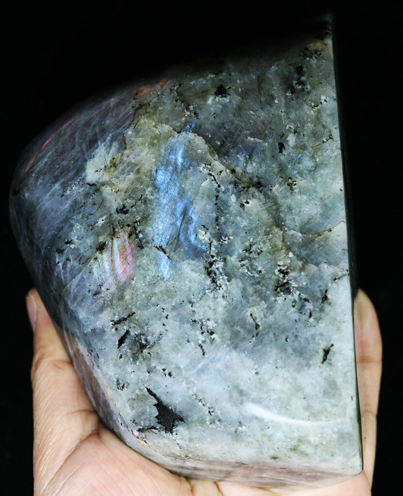 3.03lb Natural Nice Rainbow Purple Flash Labradorite Spectrolite Crystal Stone