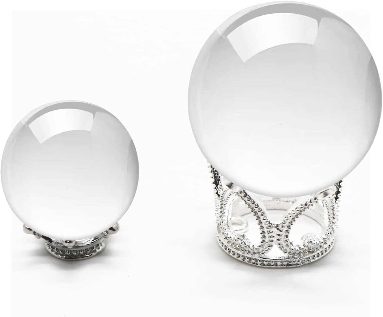 20PCS 2 Sizes Metal Sphere Stands Globe Stone Holders Crystal Ball Displays Mini