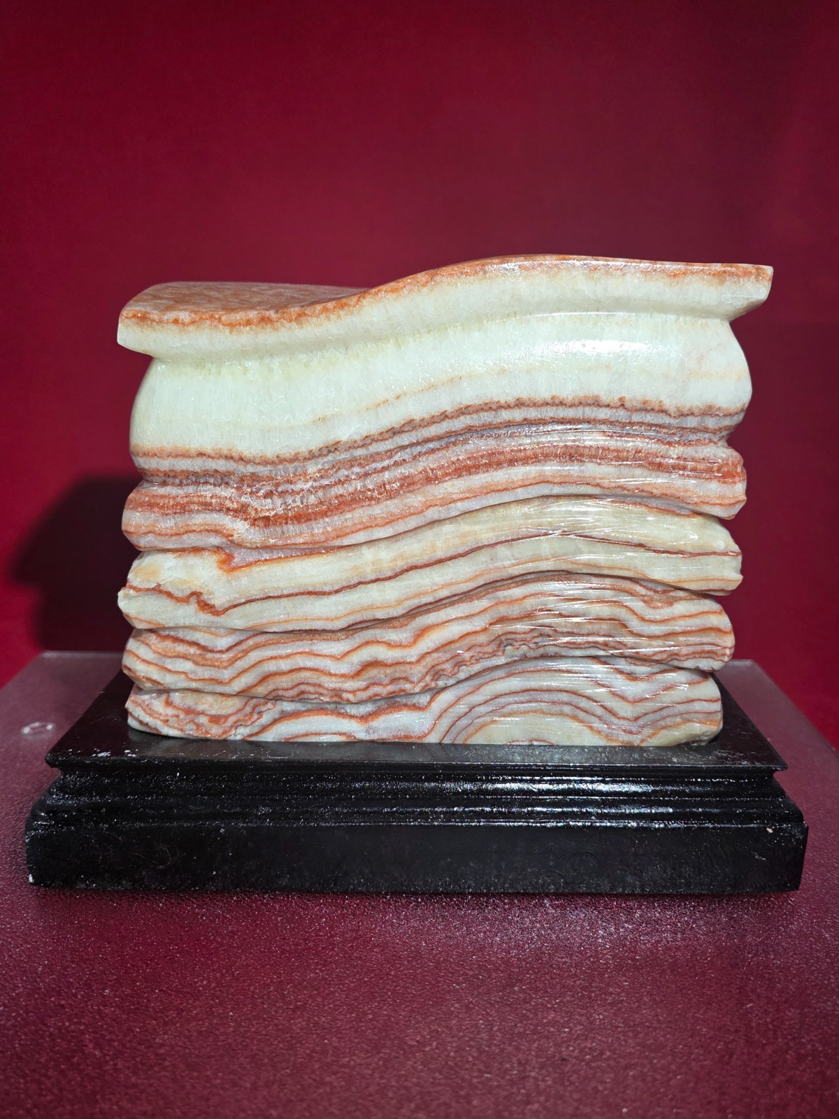 9.44 Lb Pork Stone Meat Specimen Crystal Rough w/Holder Display Reiki Healing