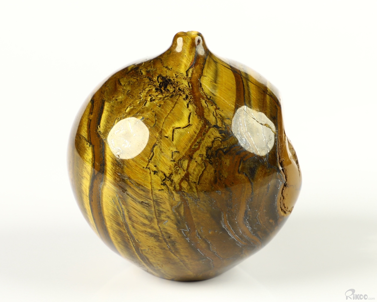 1.8″ Tiger Iron Eye Hand Carved Crystal Vase Sculpture, Crystal Healing