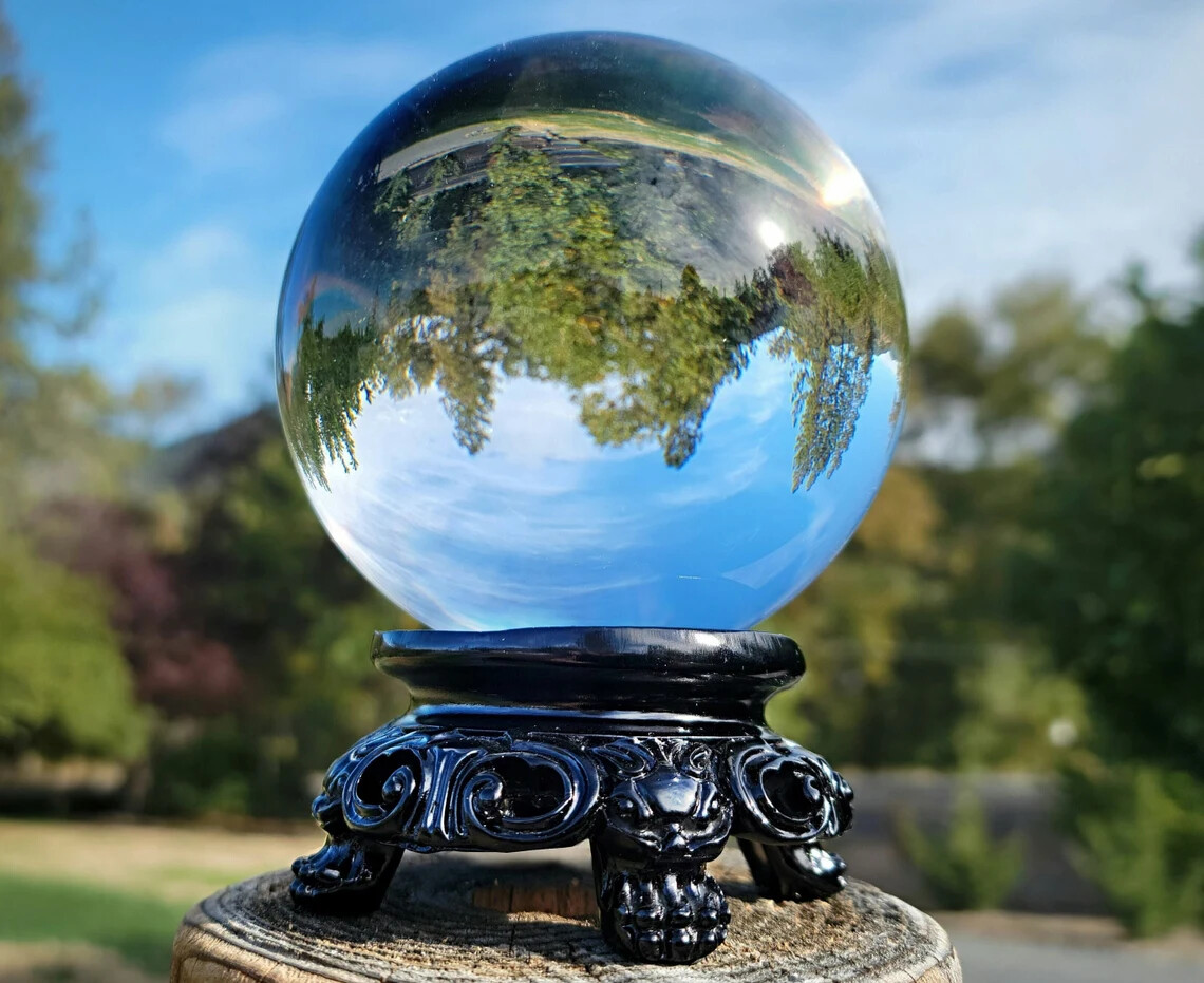 110mm Extra Large Crystal Ball, Clear Crystal Fortune Telling Ball, 4.3 Inch