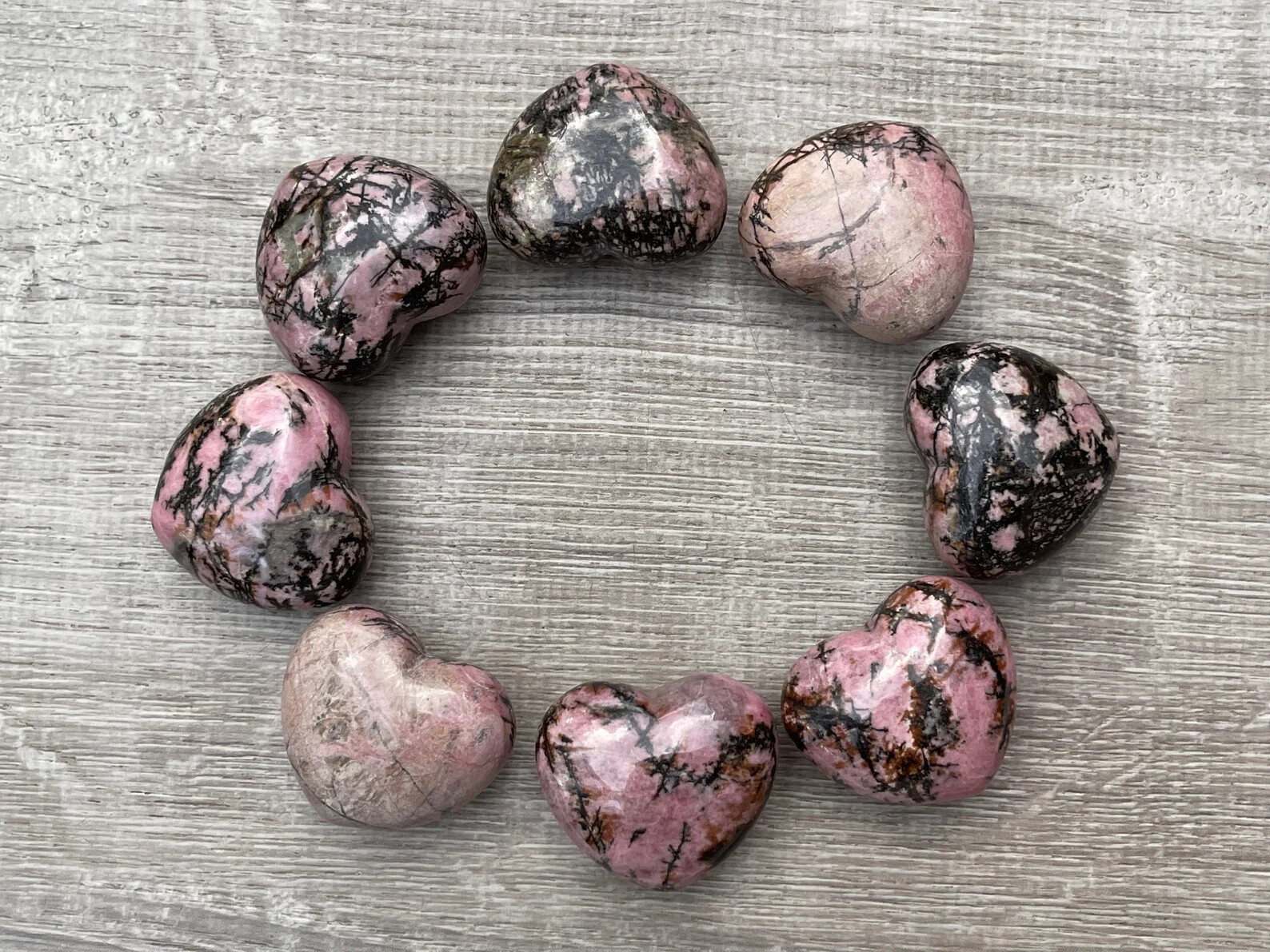 Large Gemstone Heart, 1.75″ Polished Crystals Gemstone Puffy Hearts, Pick a Type