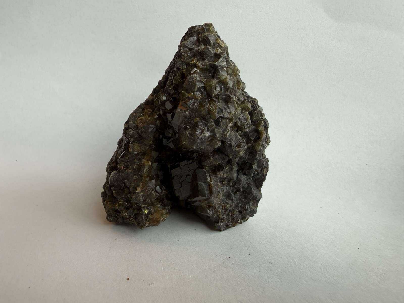 Natural Andradite Garnet Crystal Cluster 224g Olive Brown Mineral Specimen