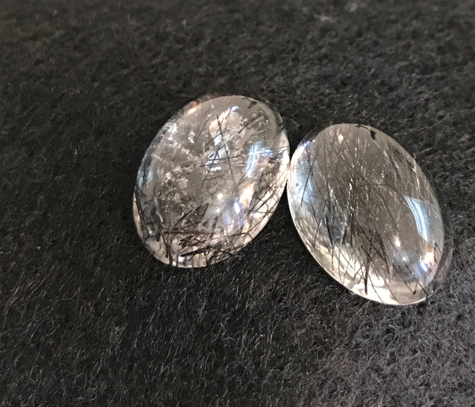 Entrancing Lucite Baubles – Matched Pair for Earrings or Cufflinks – Hobby Work