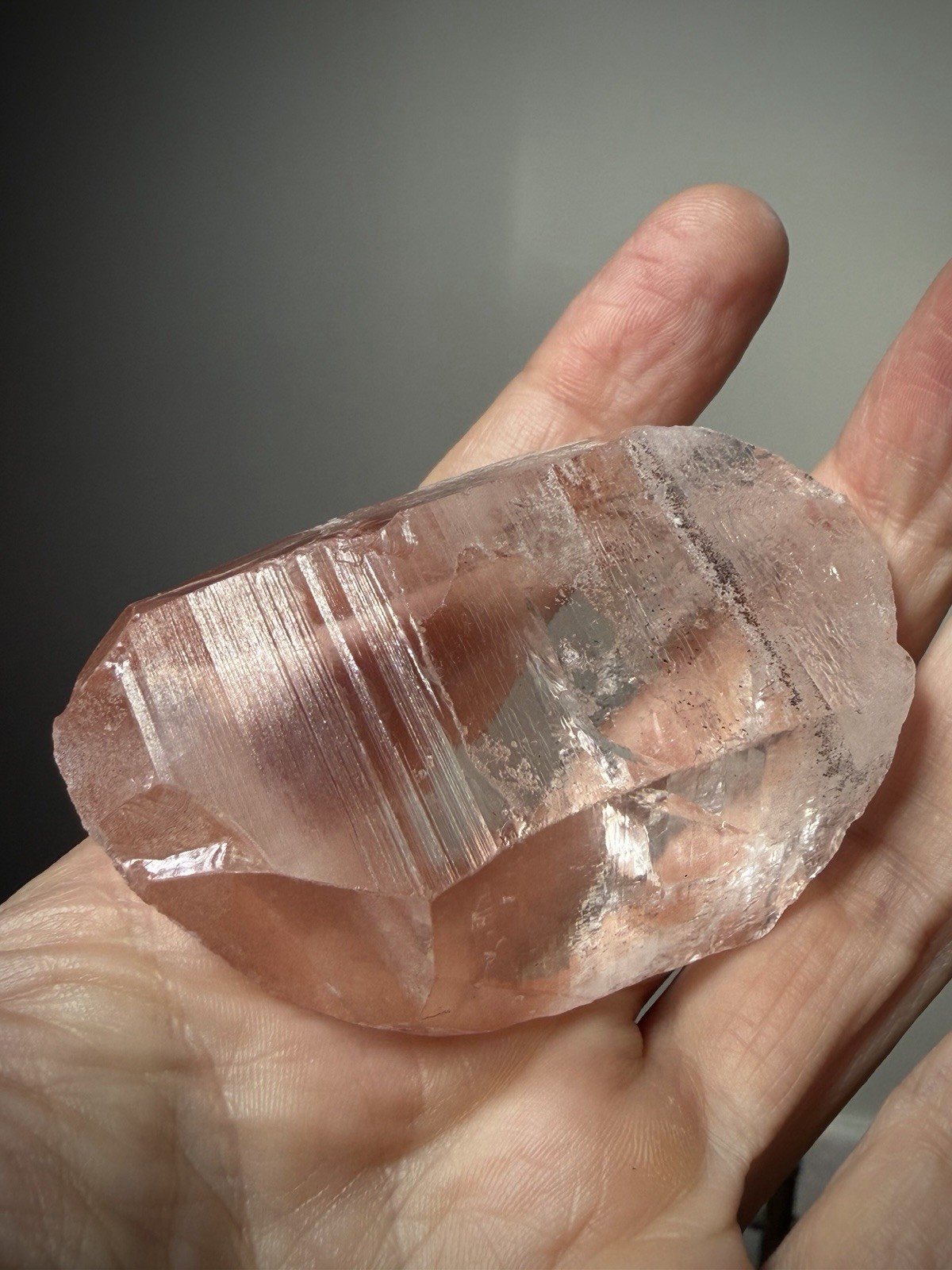 Strawberry Quartz Crystal Lemurian Quartz Window Quartz Natural Lemurian Brazil