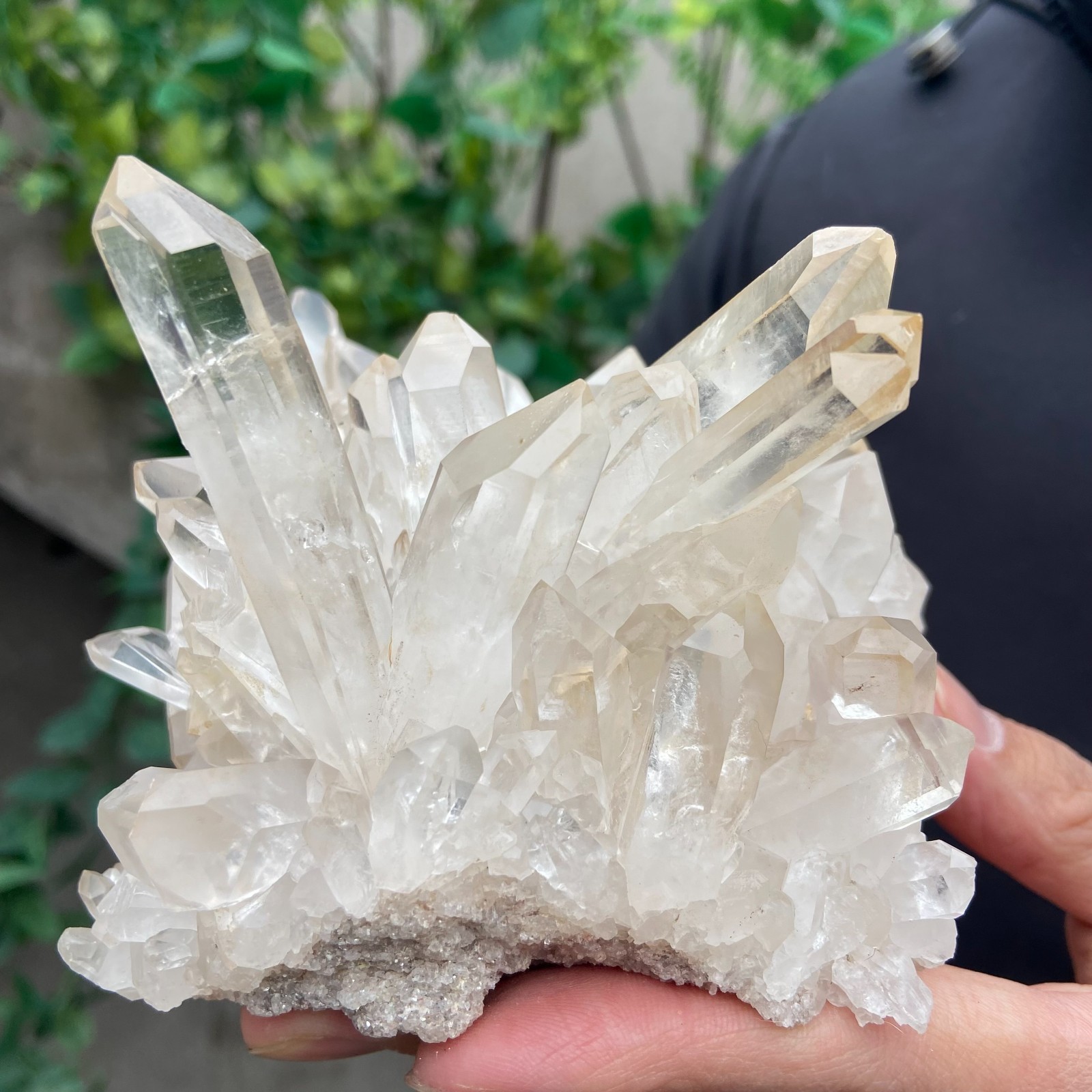 1.6lb Natural clear white quartz crystal cluster mineral specimen healing
