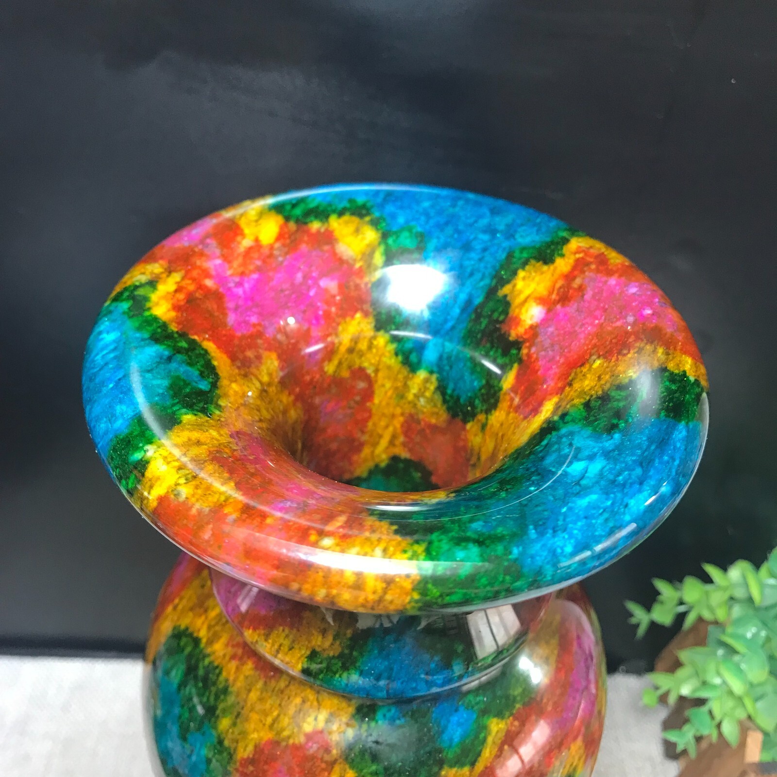 1PCS 3.2kg “Seven Colors Jade” Crystal Quartz Vase Specimen Collection