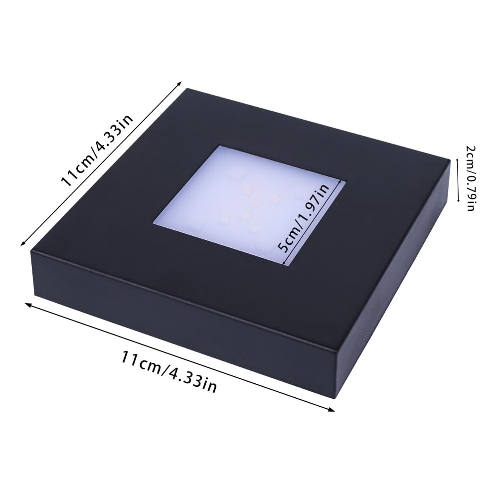 4.33 inch Multimodal Multicolor Light Stand Base – Black Square Display Base …