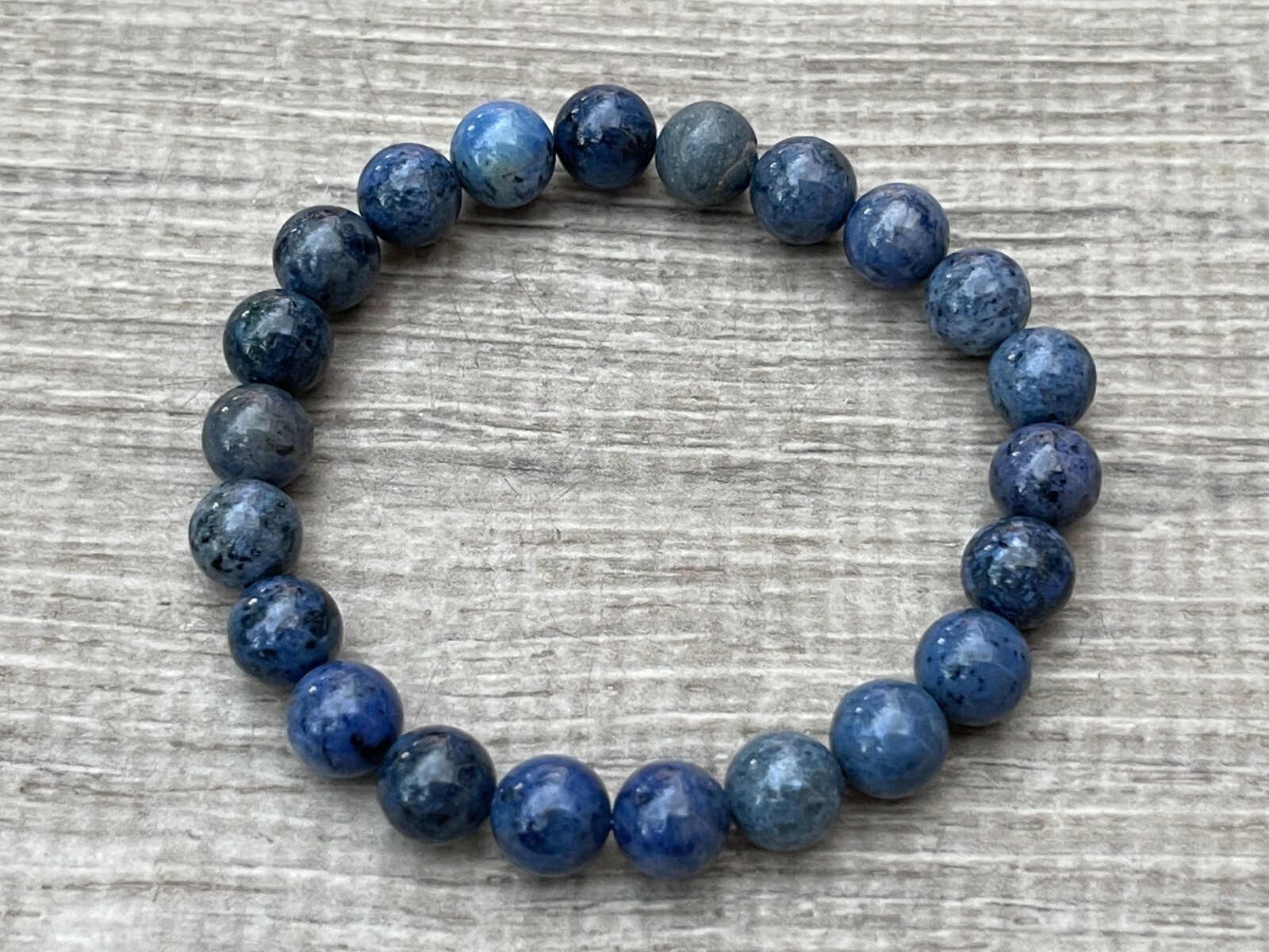 Grade A++ Dumortierite Crystal Bead Bracelet 8mm, Genuine Gemstone Bracelet