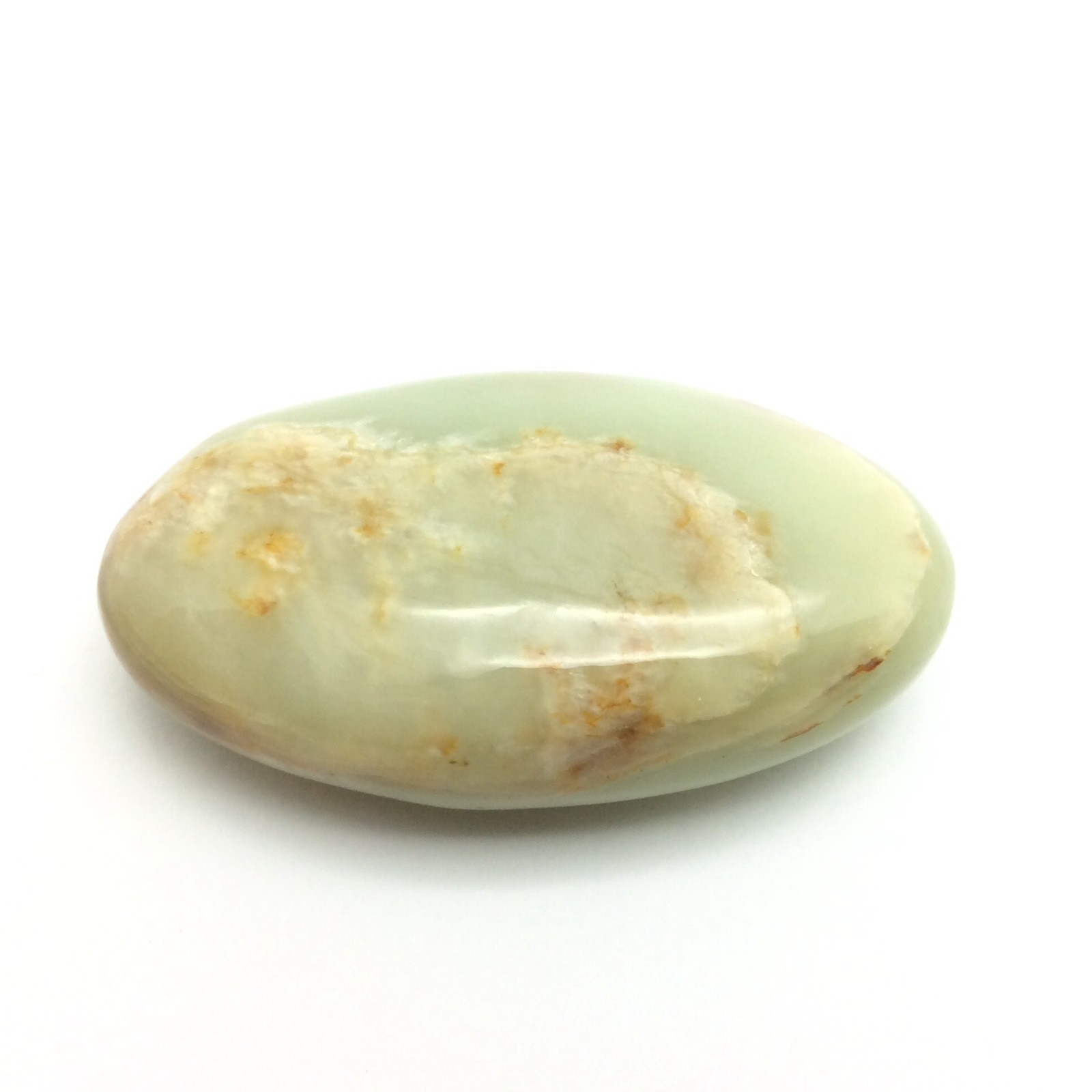 Siberian Jade Pebble Pistachio Green Brown Nephrite Jade Stone Siberia #18
