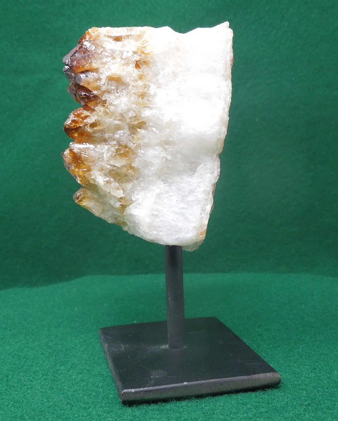 Citrine Quartz Crystal Cluster , Mounted Display Specimen, 4-3/4″ x 2-1/2″