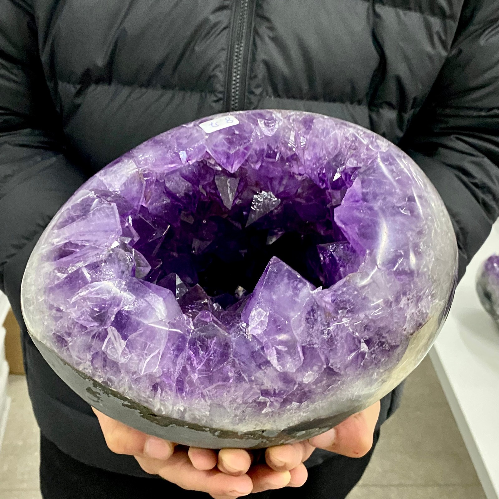 19LB Natural rare amethyst Dinosaur egg Quartz Crystal specimen healing