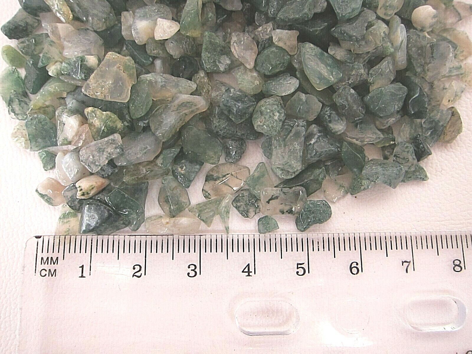 4 ounces Moss Agate Chips Grade A 5-10mm Reiki Healing Crystal Nature Spirits