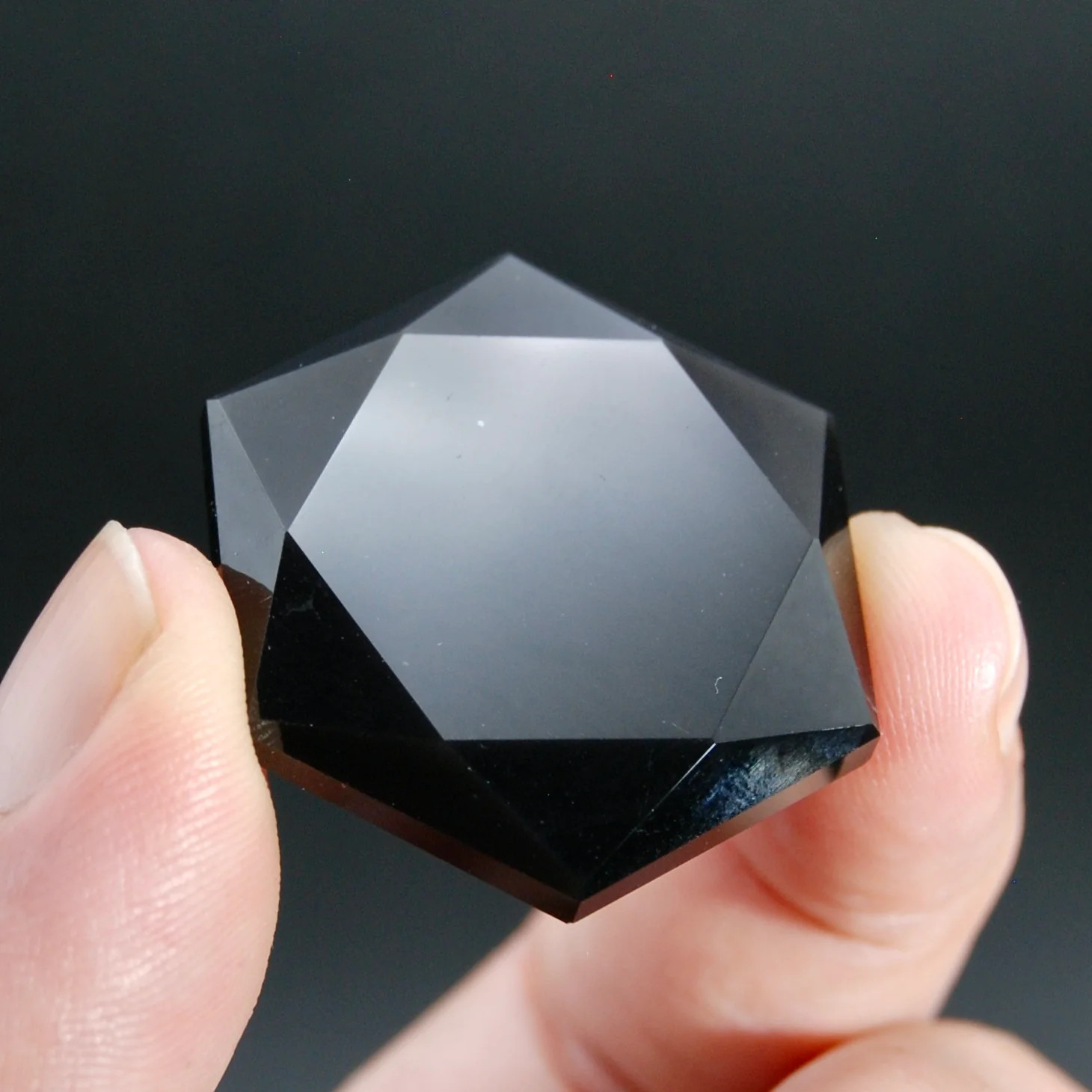 ONE 1.25in Rainbow Obsidian Crystal Star of David Sacred Geometry