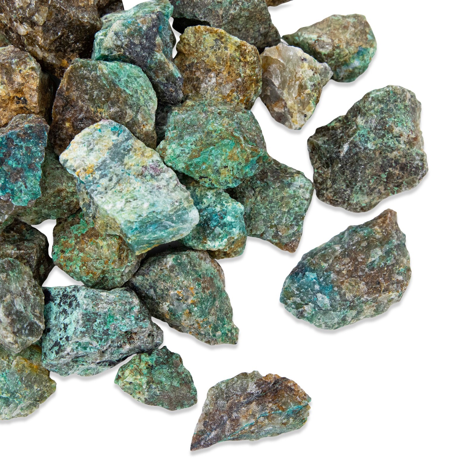Rough Chrysocolla Crystals – Bulk Raw Gemstones – Healing Crystals from Brazil