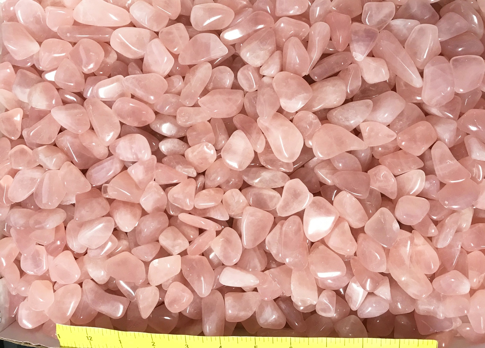 QUARTZ ROSE Large (7/8″ to 1-1/4″ or 20-30mm) Grade A polished stones 1/2 lb.