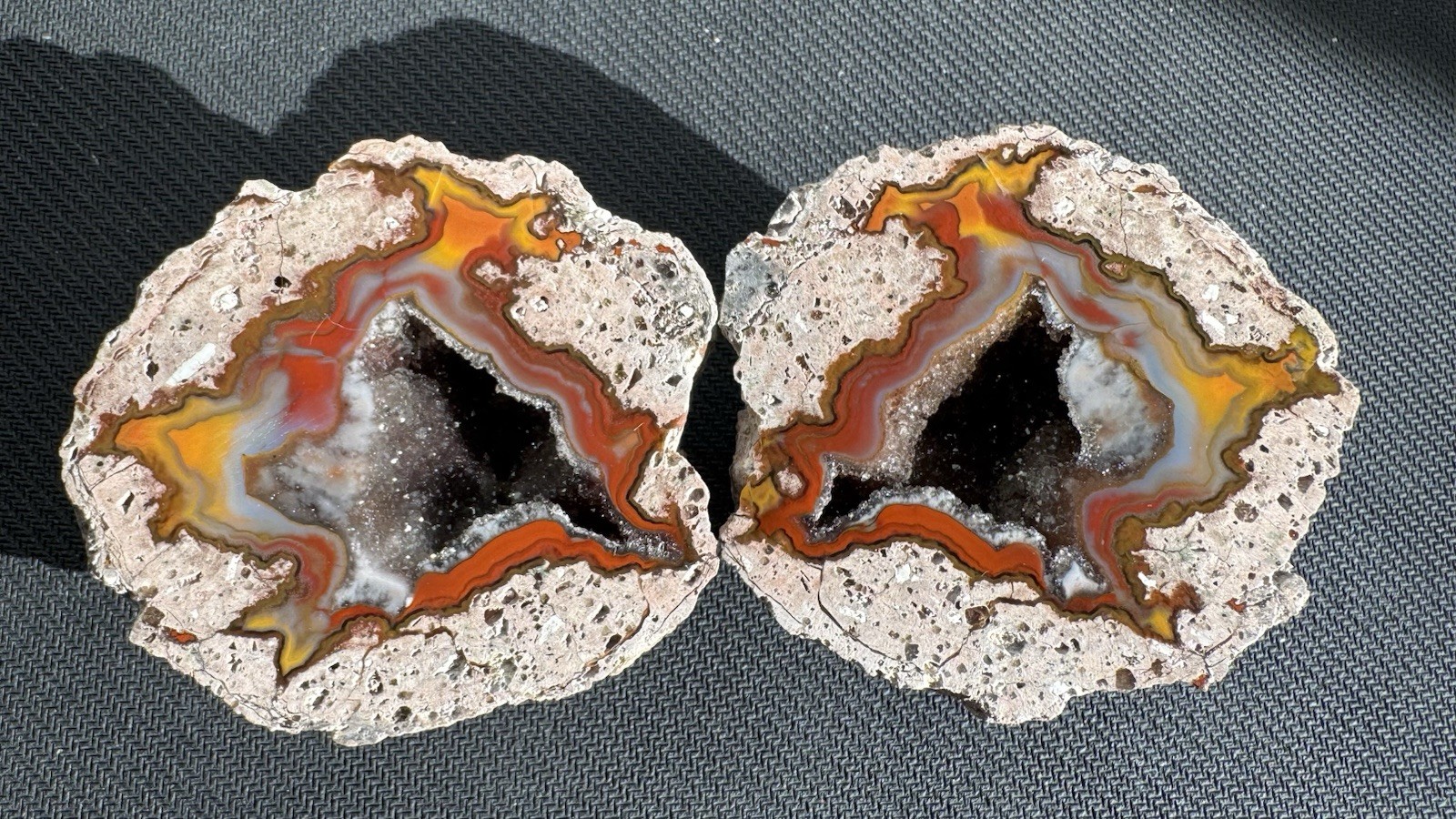 Multicolor Rare Thunderegg Agate Pair From Pujiang China