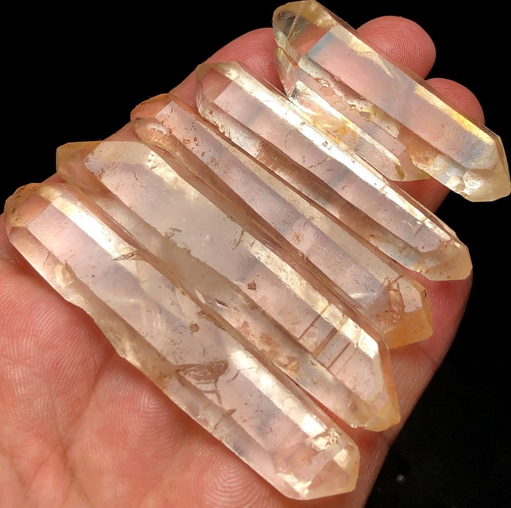90g 5 Himalayan Natural singing Lemurian Quartz Lemurian Crystal Point DT t205